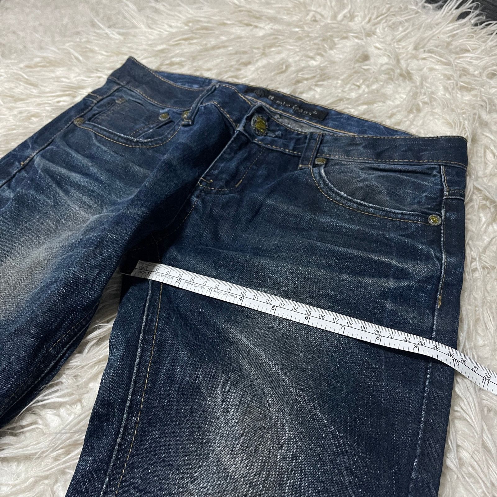 Hysteric Glamour × Undercover Vintage Japanese Brand Faded Wash Low-rise Denim Jeans Blue Size 30" / US 8 / IT 44 - 16 Thumbnail