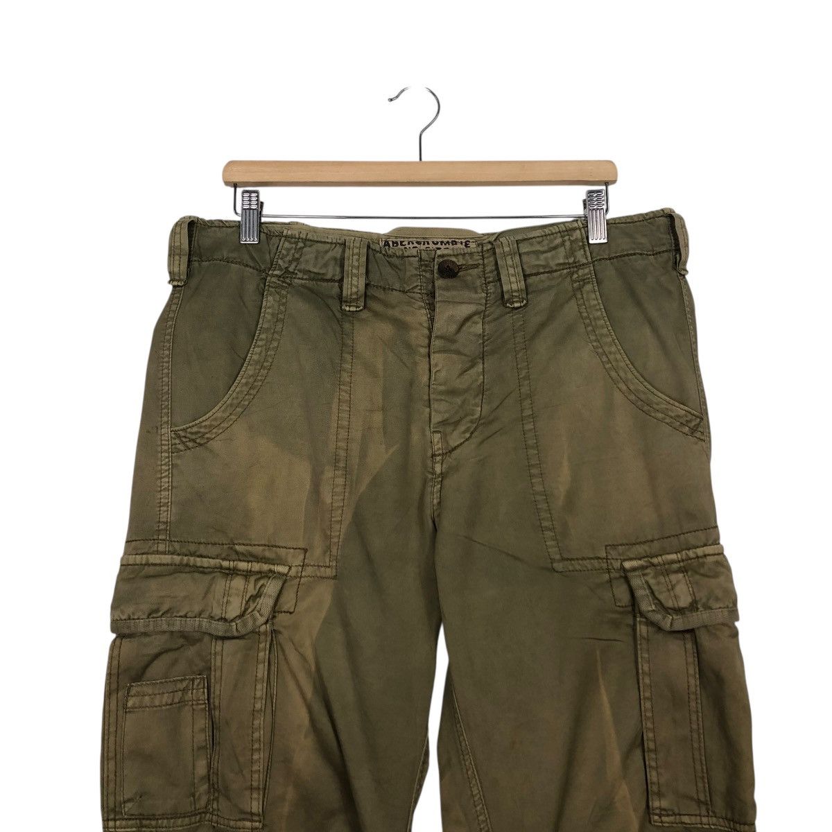 Japanese Brand 🔥TACTICAL PARACHUTE BIKER PANTS UTILITY MULTI POCKET ABECROM Size US 34 / EU 50 - 3 Thumbnail