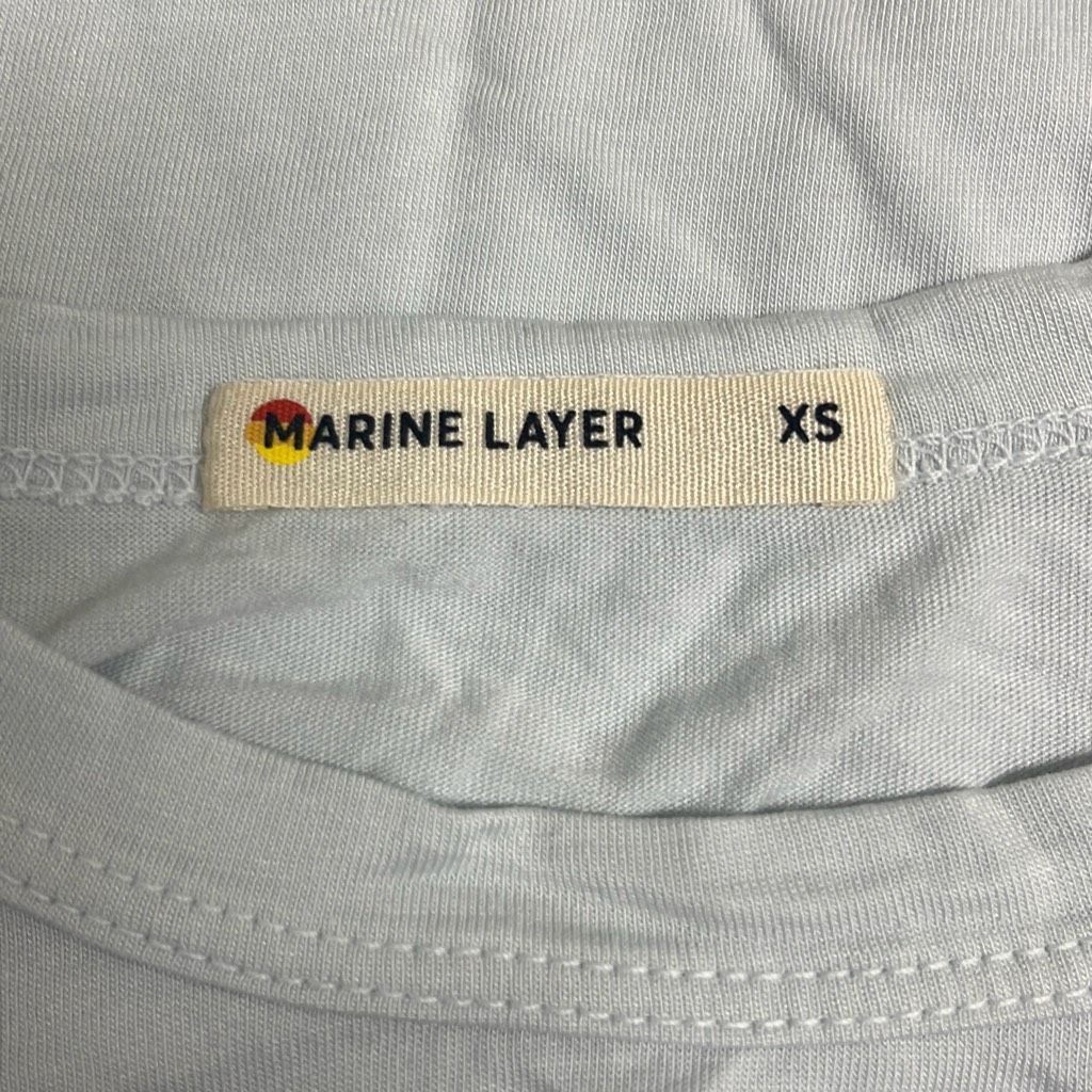 Marine Layer Marine Layer Womens XS Crewneck Tee T Shirt Light Blue Green Size XS / US 0-2 / IT 36-38 - 7 Thumbnail