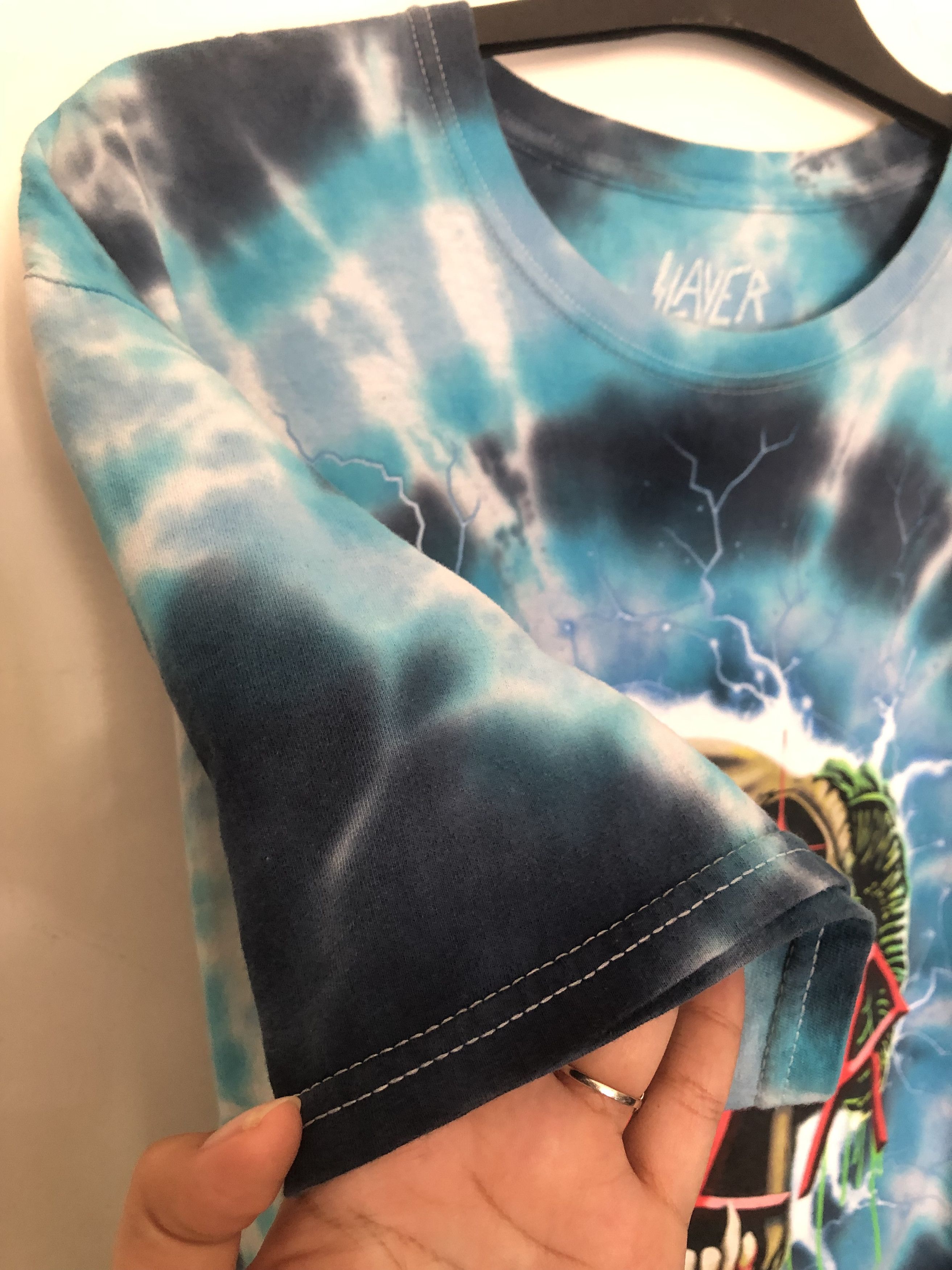 Band Tees × Slayer Slayer Electric Demon Tiedye Tshirt Size US L / EU 52-54 / 3 - 6 Thumbnail