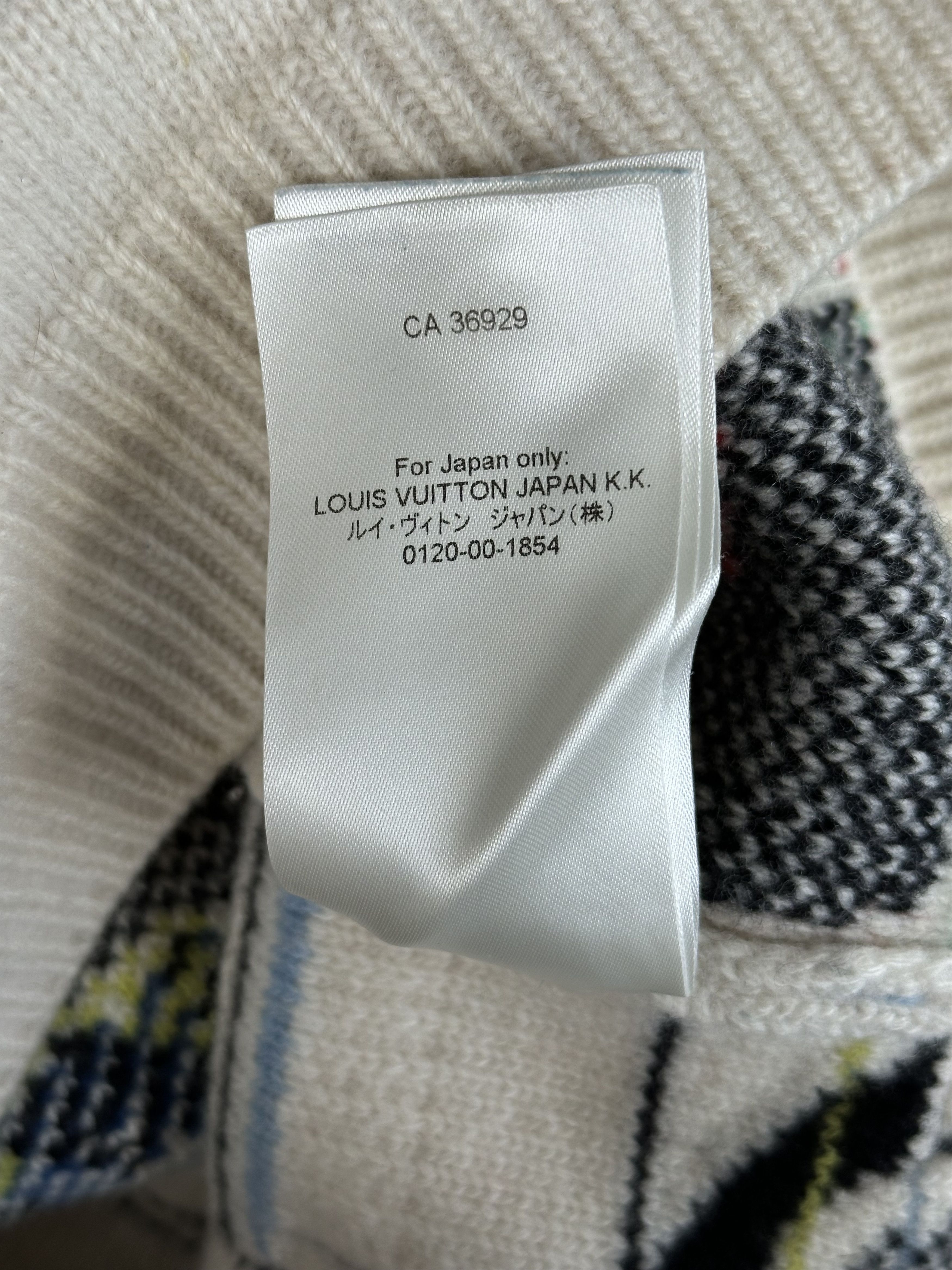 Louis Vuitton Louis Vuitton Beige Puzzle Wool Sweater Size US L / EU 52-54 / 3 - 8 Thumbnail