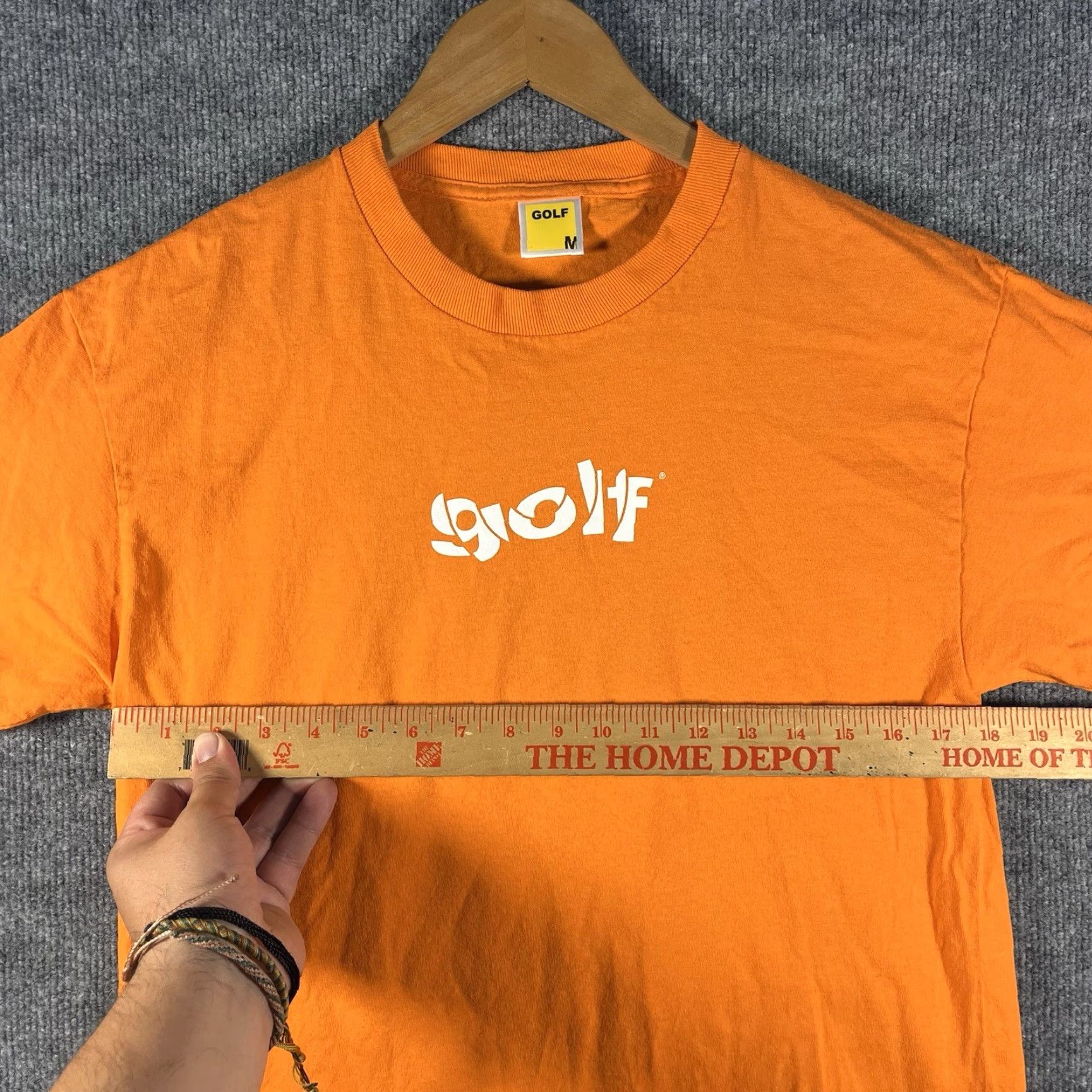 Golf Wang Golf Wang T-Shirt Orange Mens Medium Short Sleeve Crew Neck Flower Boy Tyler the Creator Size US M / EU 48-50 / 2 - 3 Thumbnail