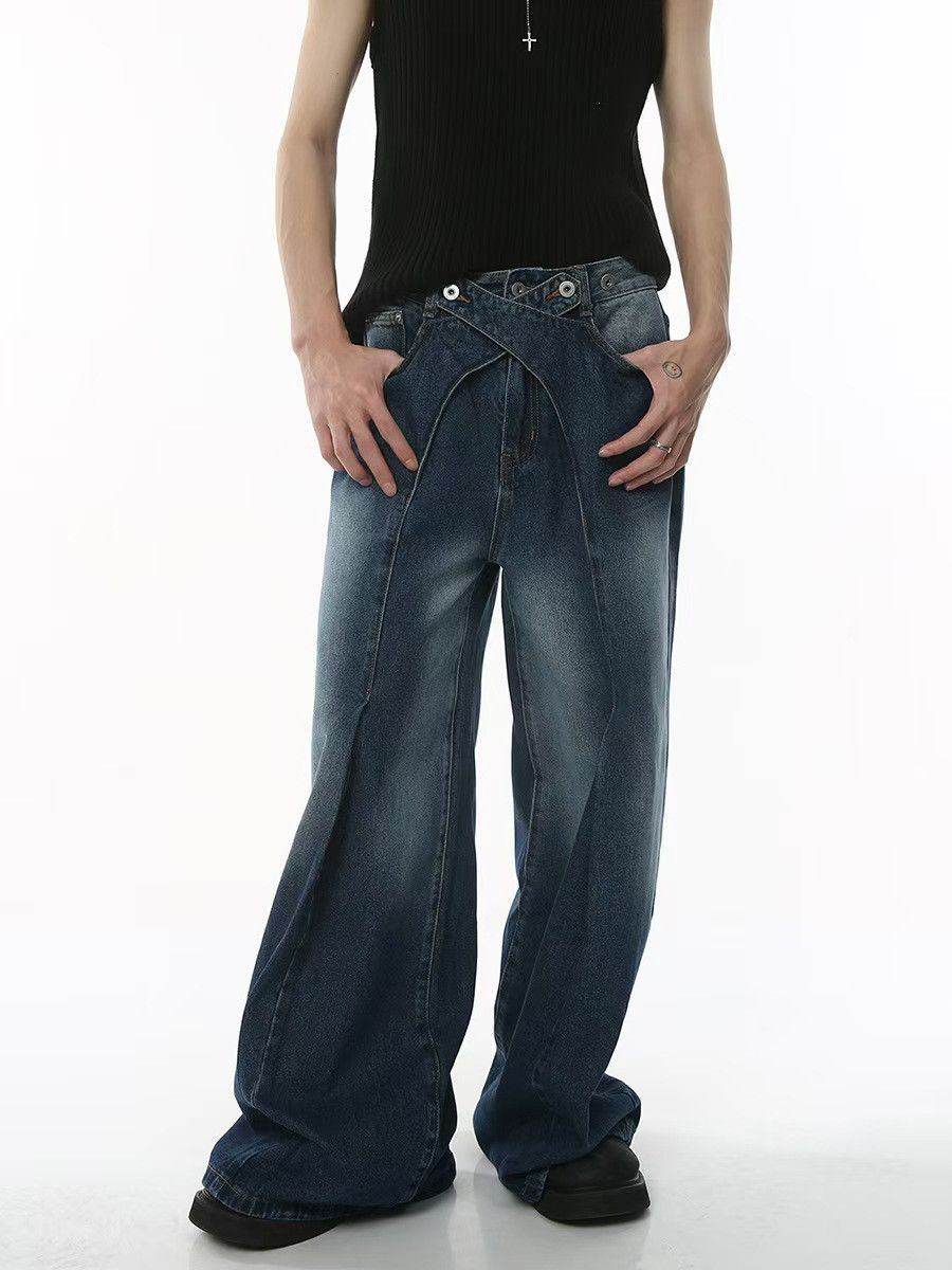 Japanese Brand × Jean High Street Deconstructed Crop Design Relaxed Jeans Size US 32 / EU 48 - 1 Thumbnail