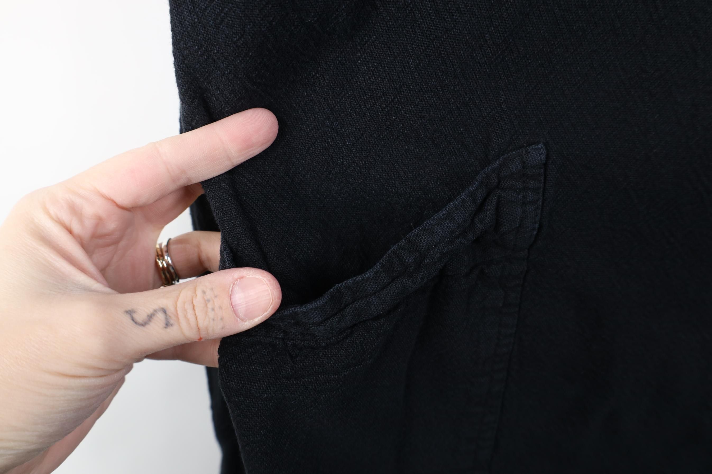 Vintage Vintage 90s Streetwear Cotton Button Shirt Jacket Black USA Size US L / EU 52-54 / 3 - 9 Thumbnail