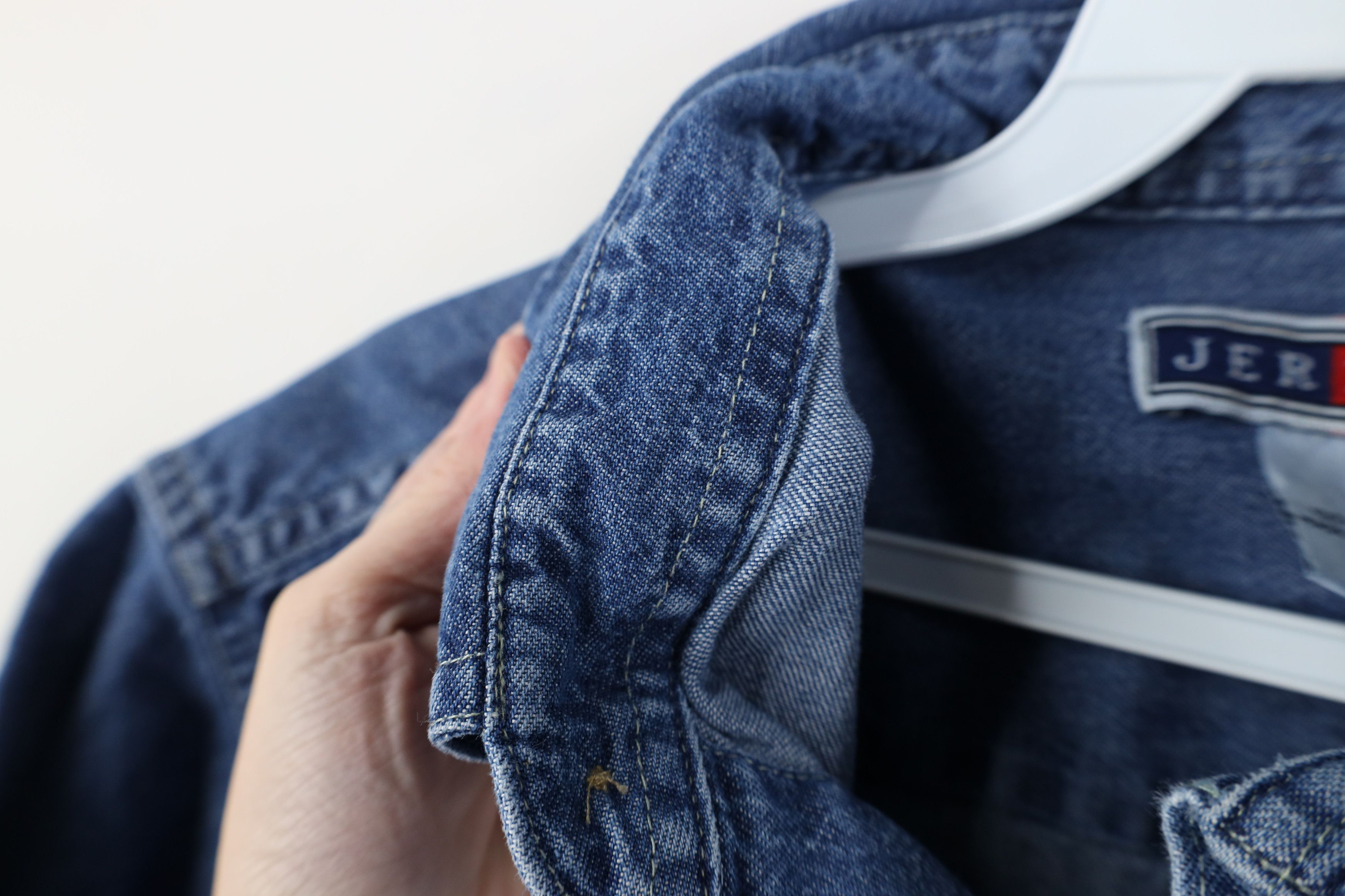 Vintage Vintage 90s Streetwear Short Sleeve Jean Button Down Shirt Size US M / EU 48-50 / 2 - 8 Thumbnail