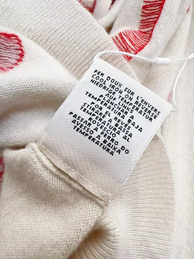 Hermes Hermes Beige and Red Pattern Knit Top-2506 Size M / US 6-8 / IT 42-44 - 7 Thumbnail