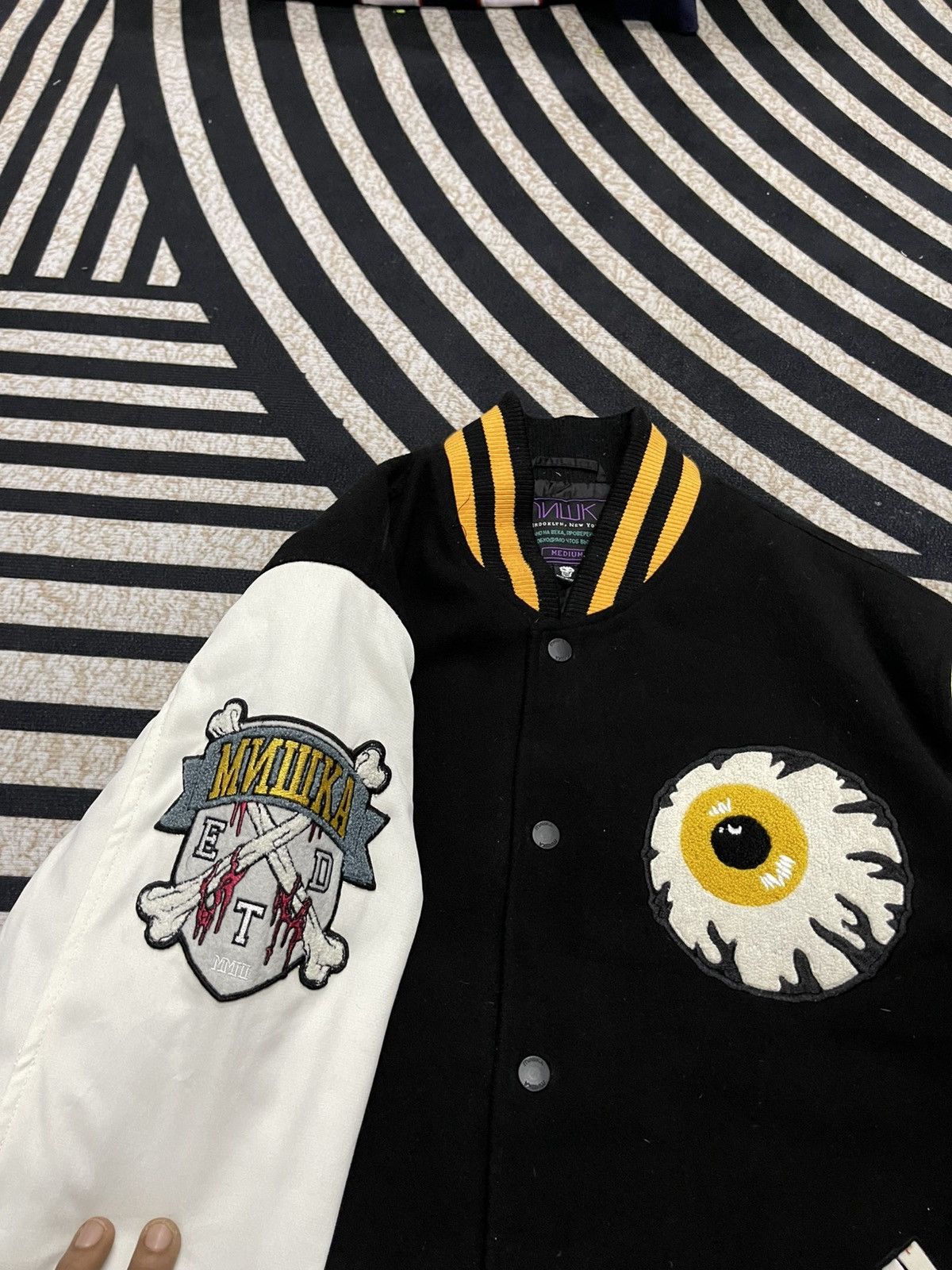 Mishka 2000s MISHKA 10th EDITION VARSITY RARE DESIGN Size US M / EU 48-50 / 2 - 8 Thumbnail
