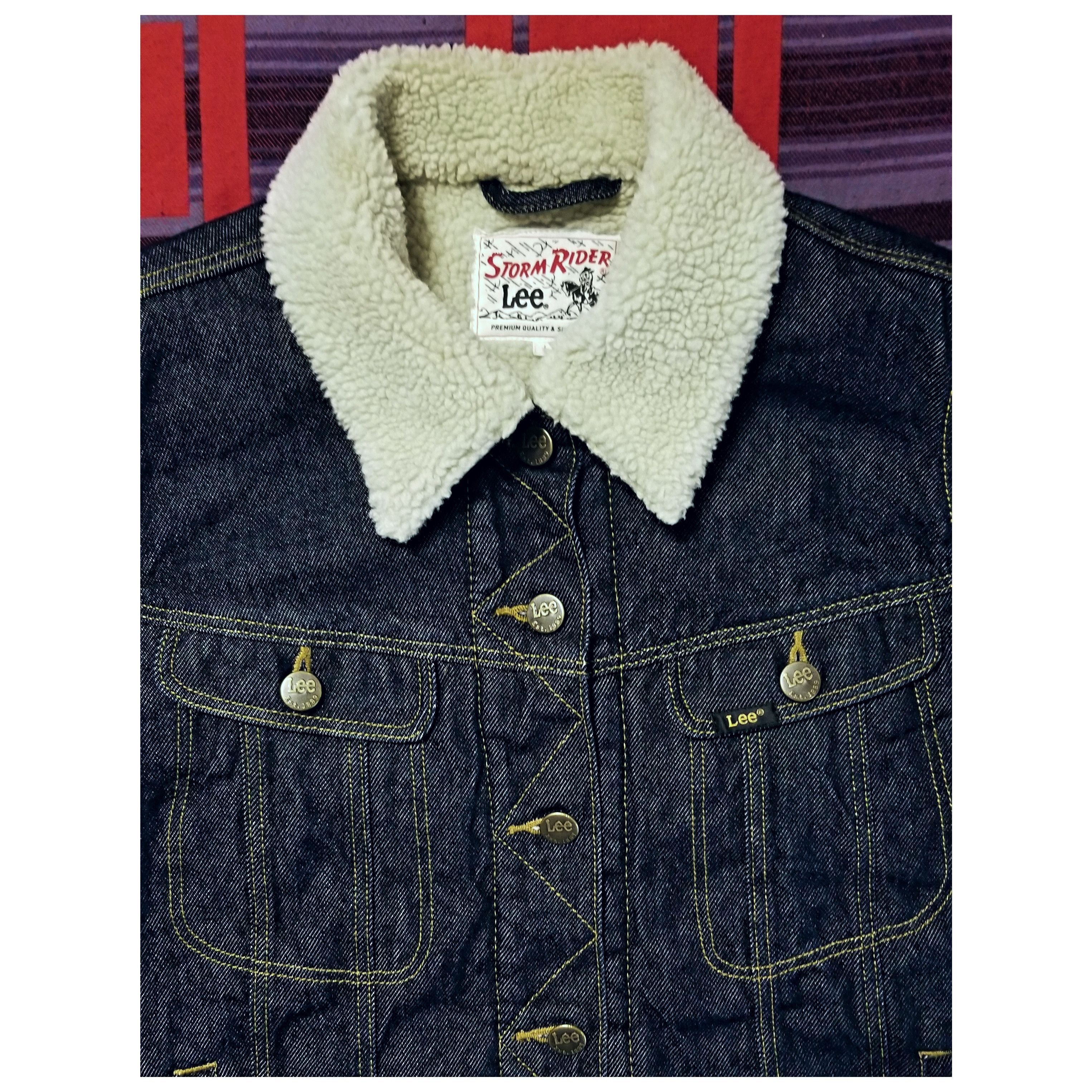 Lee ☆NWOT☆LEE STORM RIDERS LINED DENIM JACKET- SIZE LARGE Size L / US 10 / IT 46 - 8 Thumbnail