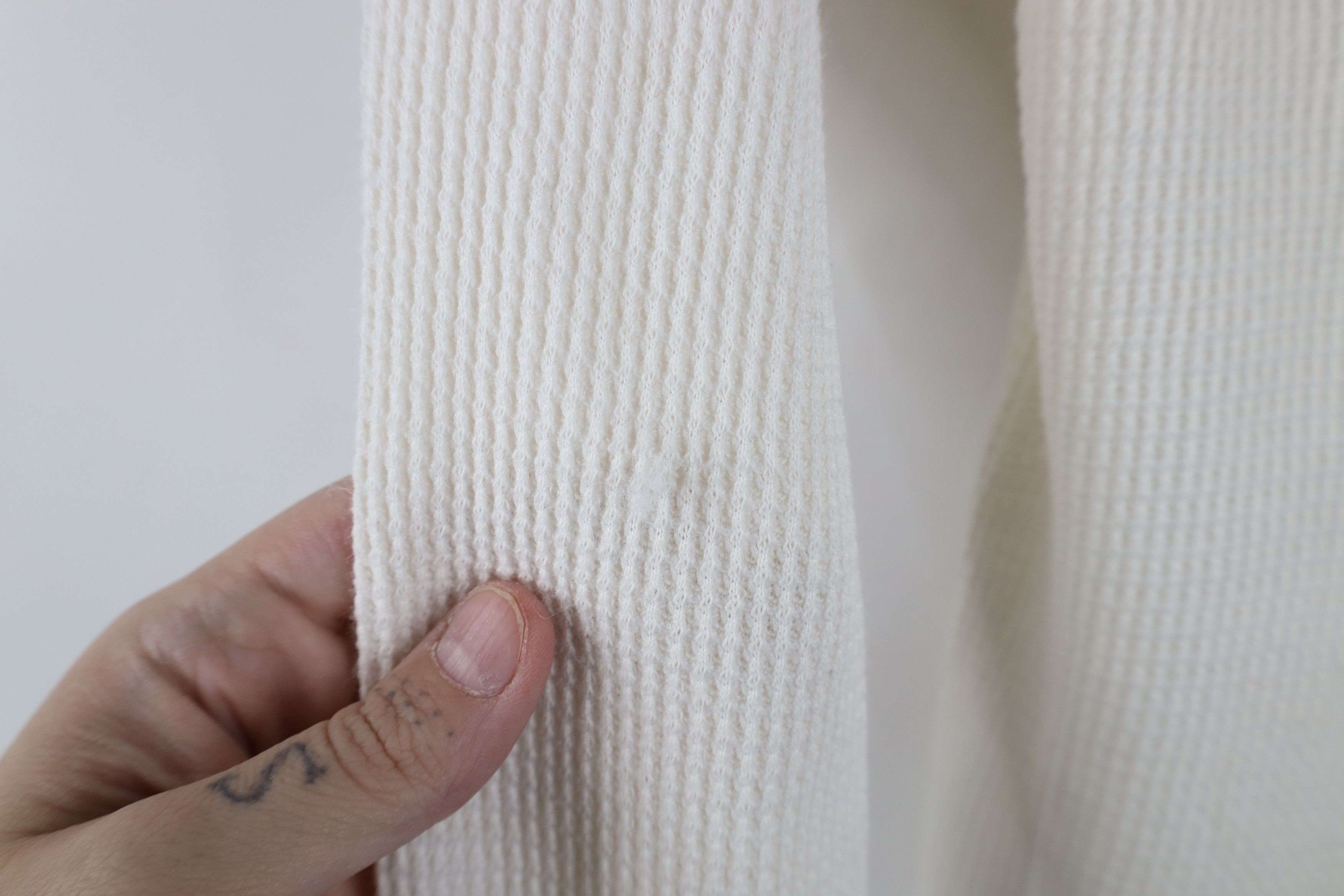 Vintage Vintage 90s Streetwear Waffle Knit Long Sleeve T-Shirt USA Size L / US 10 / IT 46 - 6 Thumbnail