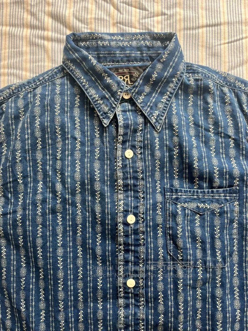 RRL Ralph Lauren RRL Ralph Lauren Classic vintage wheat ear flower blue dye Size US XS / EU 42 / 0 - 1 Thumbnail