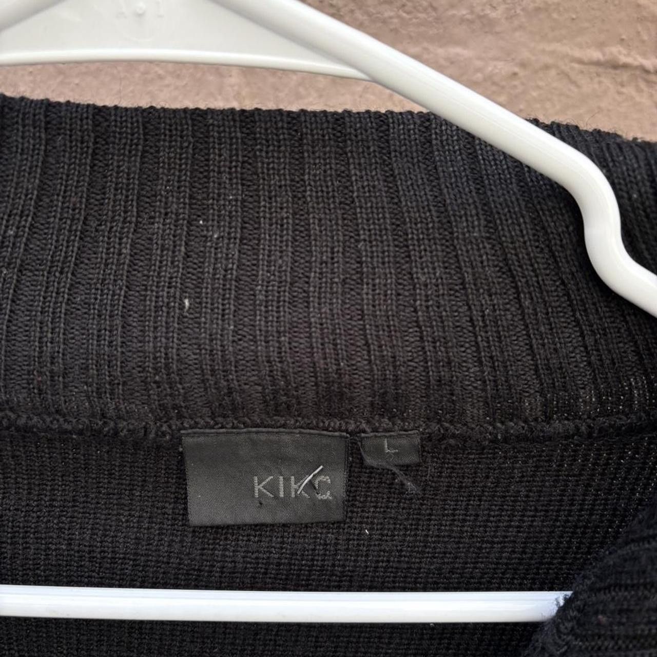 Japanese Brand Y2K Black Japanese Emo Grunge Wool Knit Zip Sweater Jacket Size US L / EU 52-54 / 3 - 4 Thumbnail
