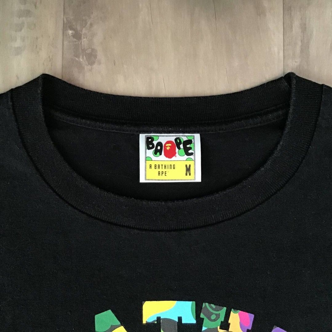 Bape BAPE MILO multi camo college logo T-shirt a bathing ape Size US M / EU 48-50 / 2 - 5 Thumbnail