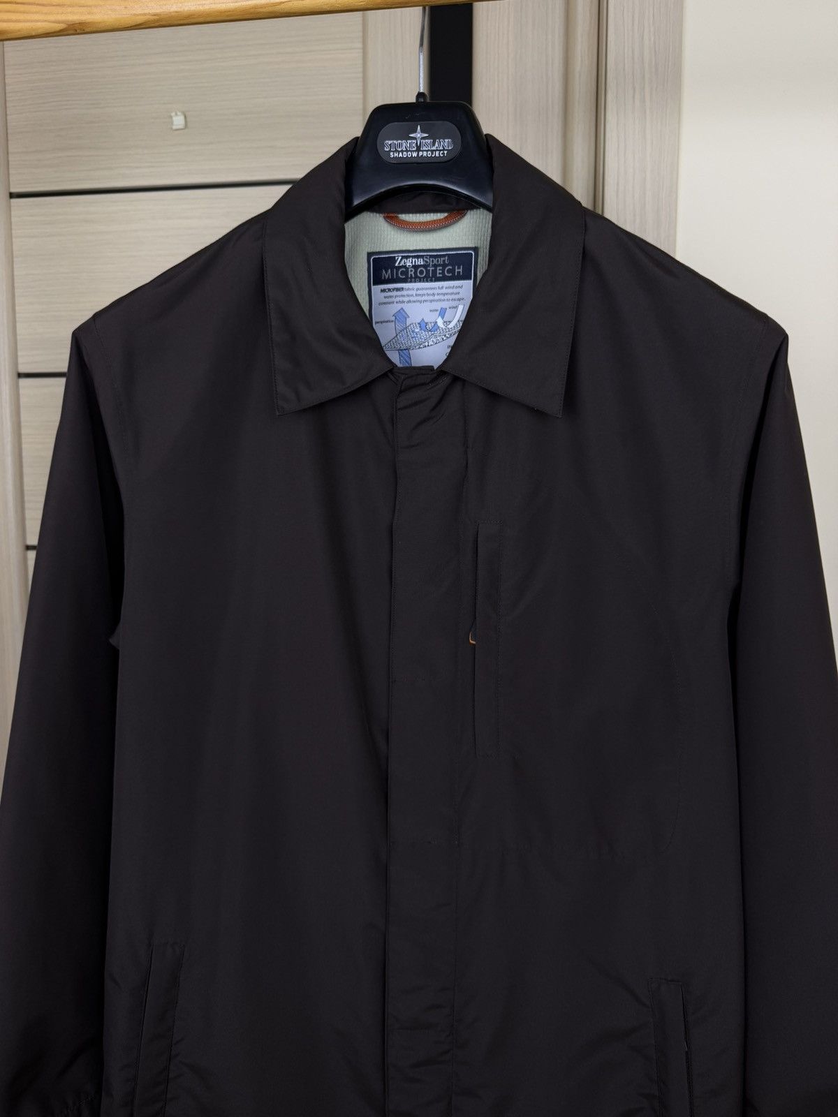 Ermenegildo Zegna Zegna Sport microtech project men's raincoat in brown size M Size US M / EU 48-50 / 2 - 5 Thumbnail