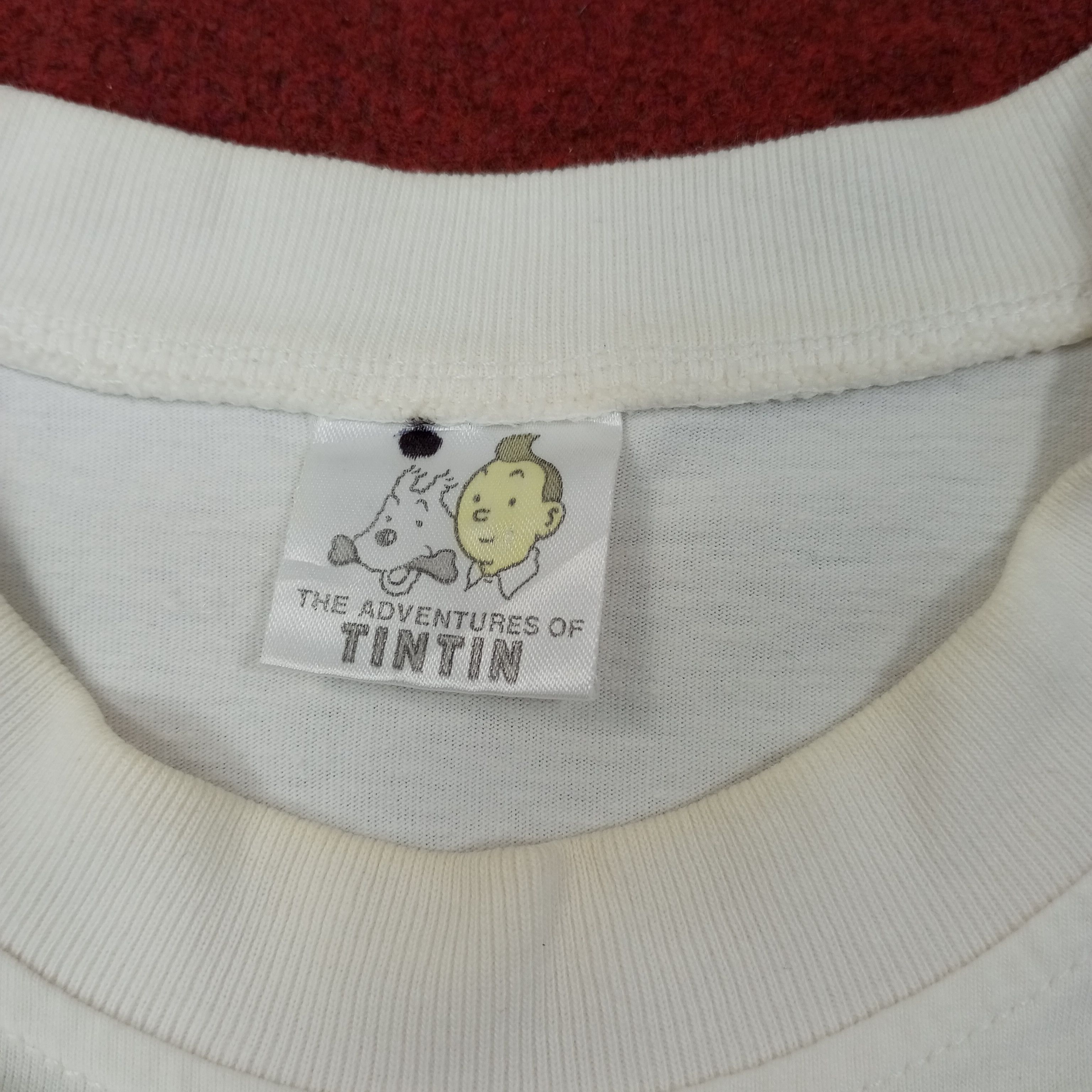 Vintage The Adventures Of Tintin Cartoon Tshirt c249n73 Size US M / EU 48-50 / 2 - 6 Thumbnail