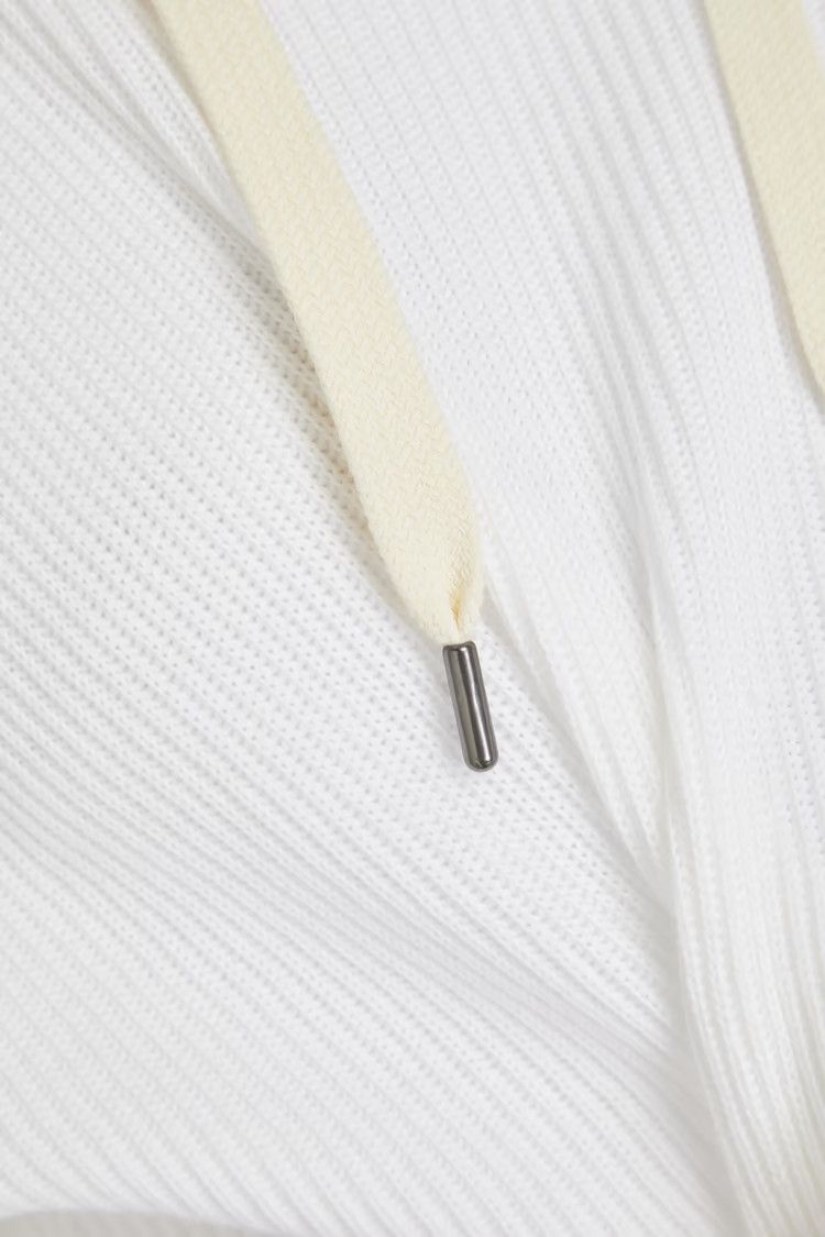 Brunello Cucinelli o1y0825 Hooded Sweater in White Size L / US 10 / IT 46 - 4 Thumbnail