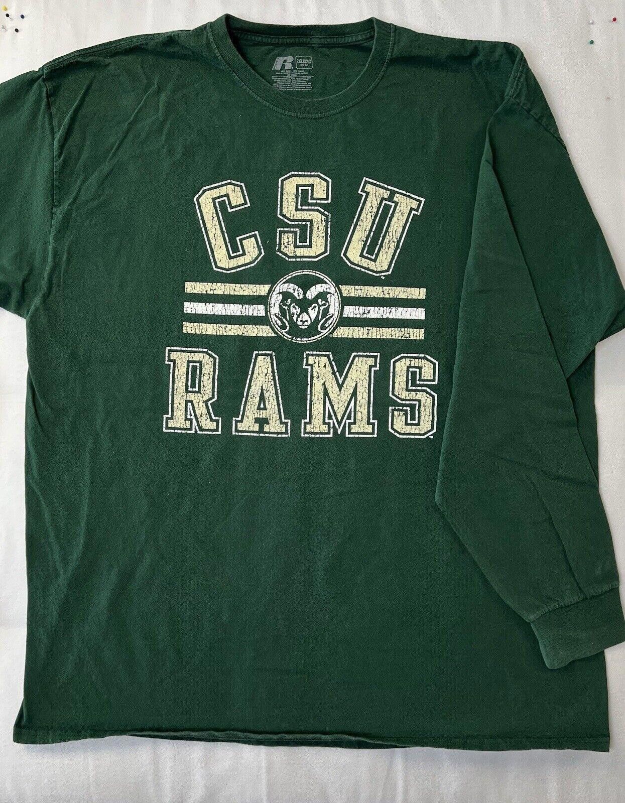 Russell Athletic Russel Athletic CSU Rams Long Sleeve T-Shirt Mens 2XL Green Size US XXL / EU 58 / 5 - 1 Thumbnail
