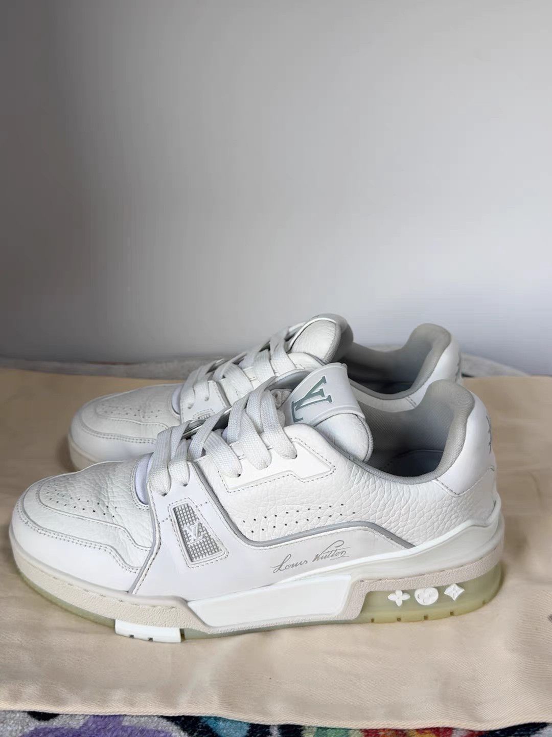 Louis Vuitton LOUIS VUITTON Trainer Leather Low-Top Fashion Sneakers K13 Size US 7 / IT 37 - 2 Thumbnail