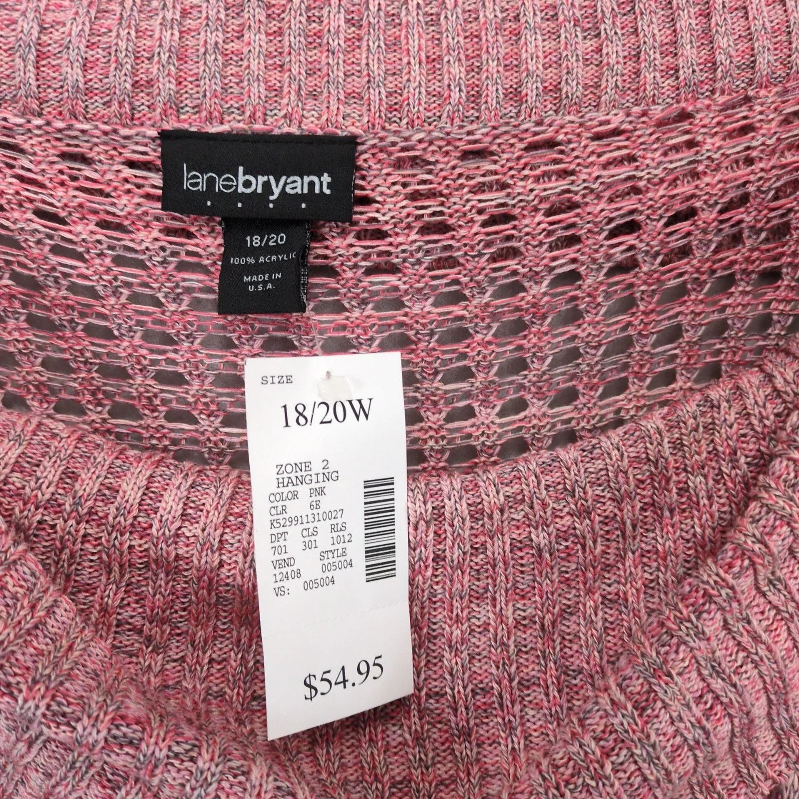 Other Lane Bryant Open Knit Cowl Neck Tunic Sweater Plus Size 18 Size XXL / US 16-18 / IT 52-54 - 2 Thumbnail