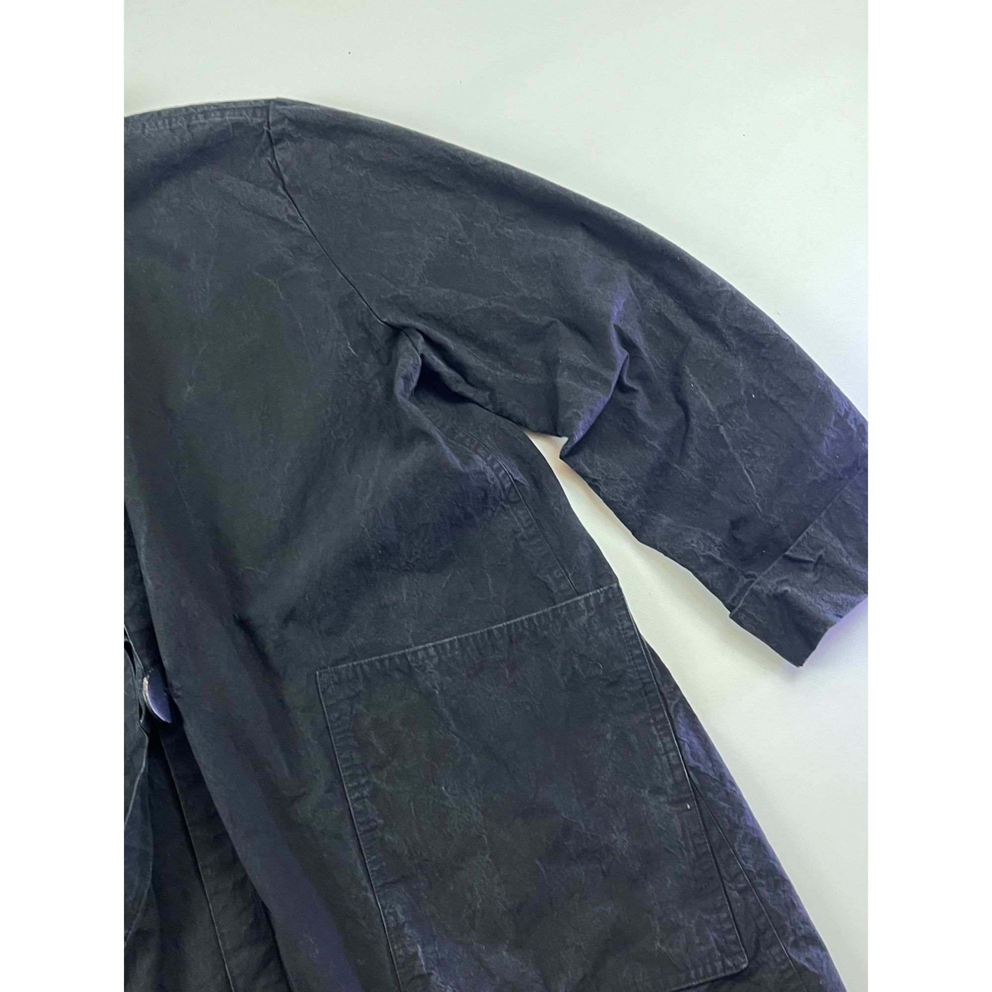 Japanese Brand × Vintage JAPAN! Rare Black Textured HandMade Open Jacket Size US L / EU 52-54 / 3 - 7 Thumbnail