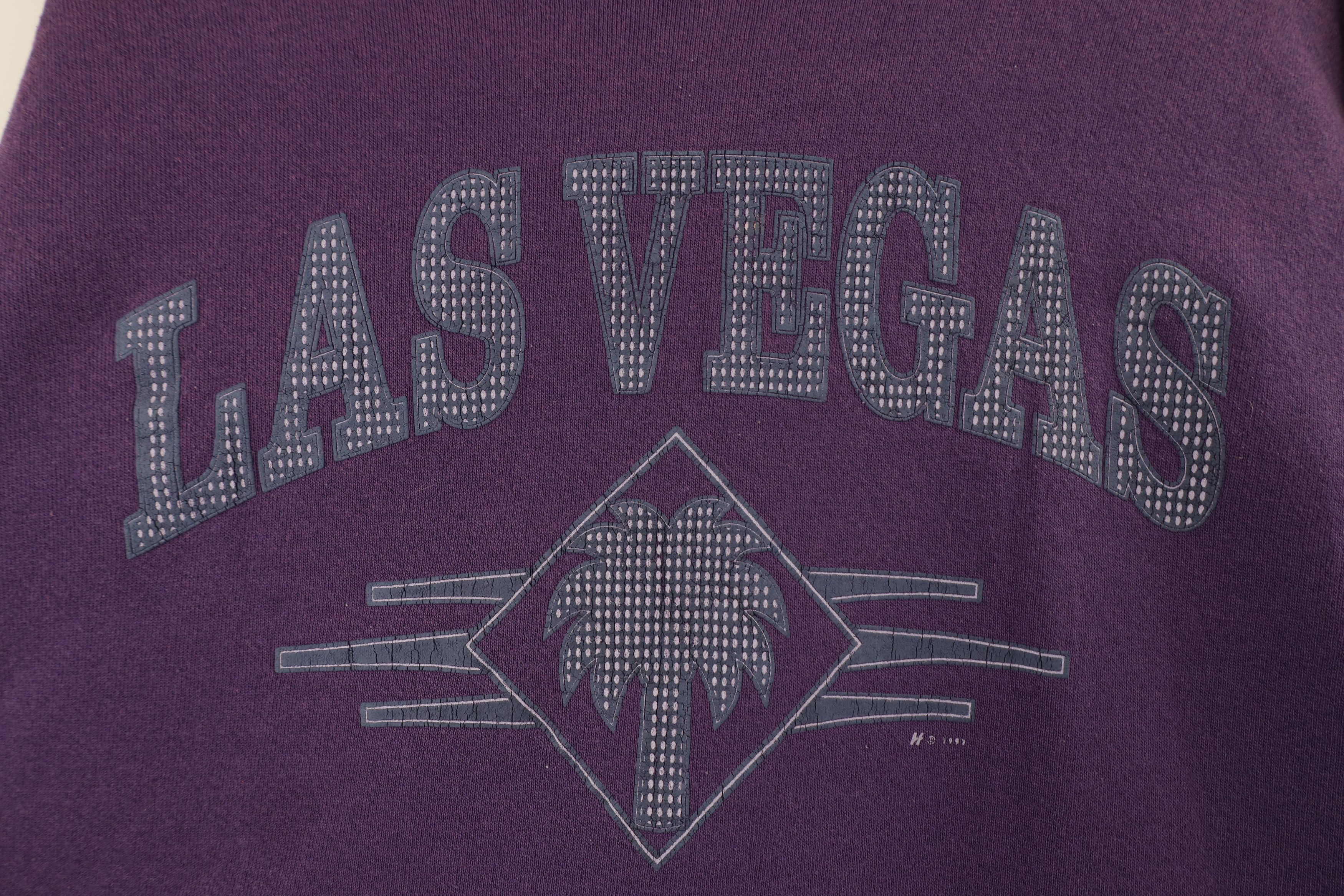 Vintage Vintage 90s Streetwear Heavyweight Las Vegas Sweatshirt Size US L / EU 52-54 / 3 - 4 Thumbnail