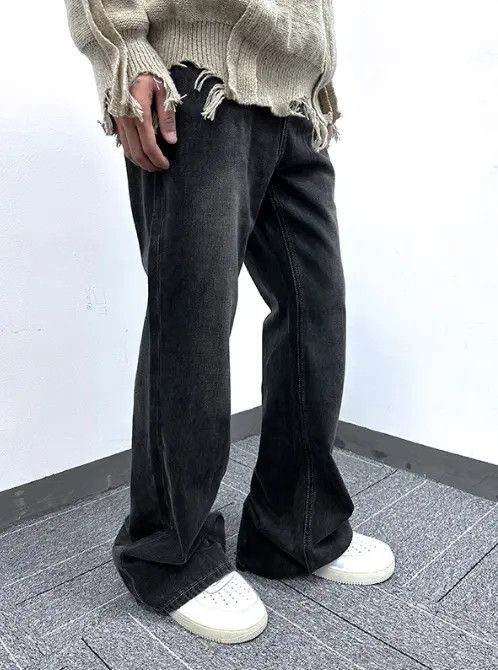 VIBE Black distressed trendy American retro bootcut jeans Size US 32 / EU 48 - 3 Thumbnail