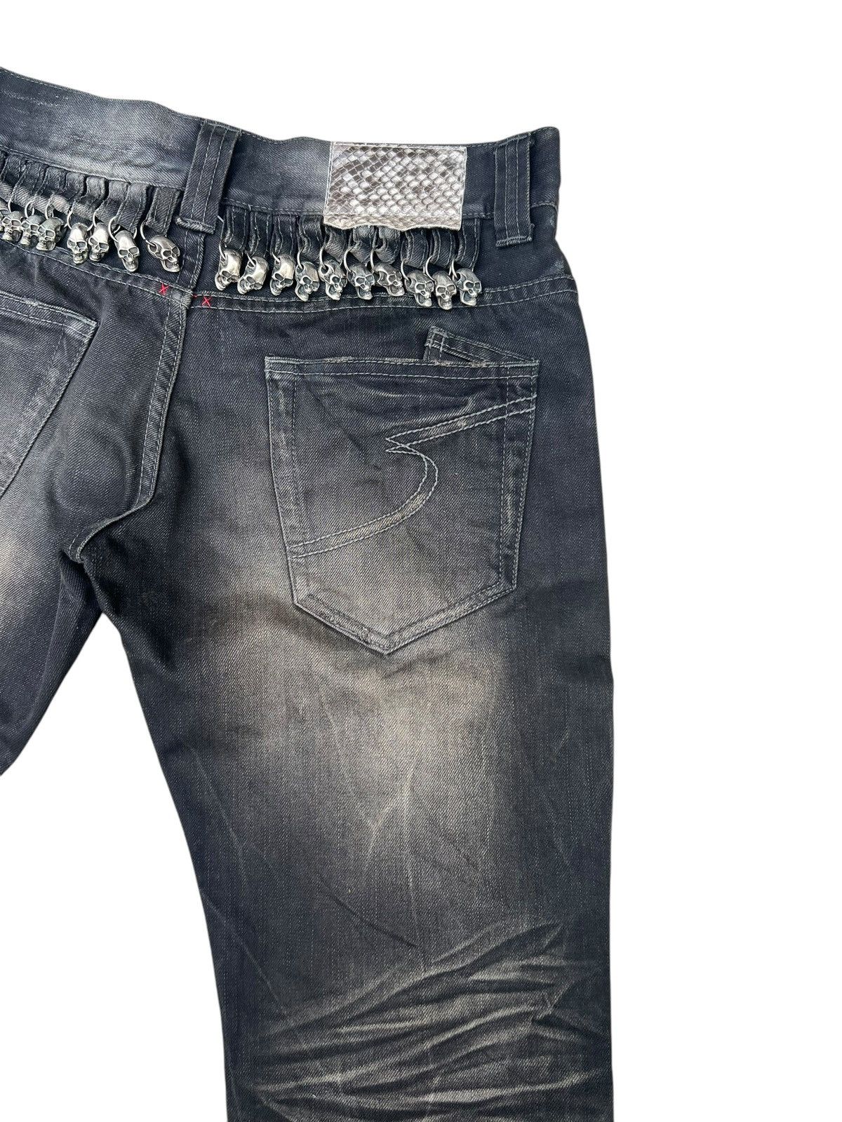 14th Addiction Mud Waxed Clawmark Denim Semantic Design Skulls Jeans Size US 30 / EU 46 - 19 Thumbnail