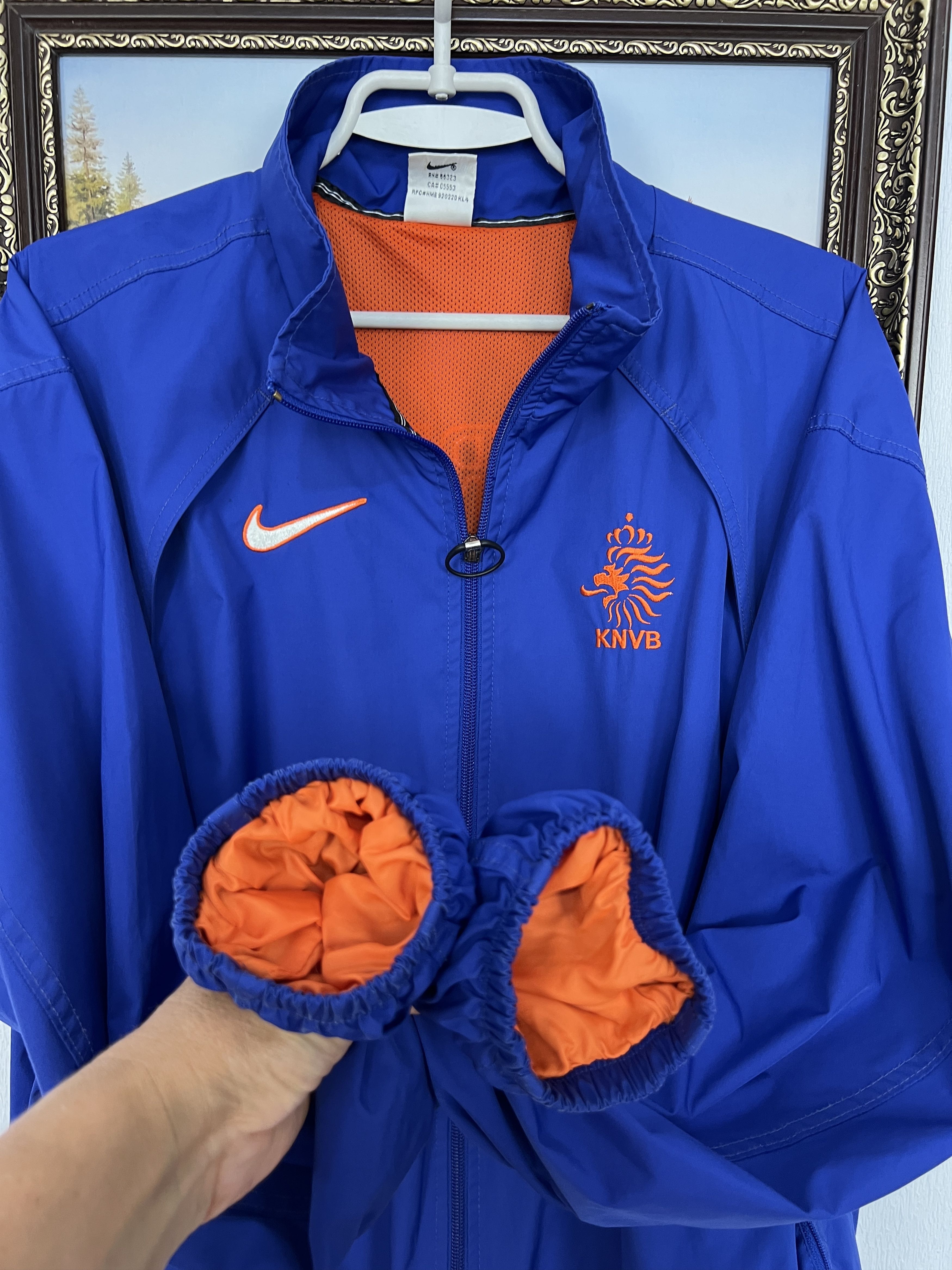 Nike Vintage 90's Nike Netherlands Holland Football Jacket Blue Size US M / EU 48-50 / 2 - 6 Thumbnail