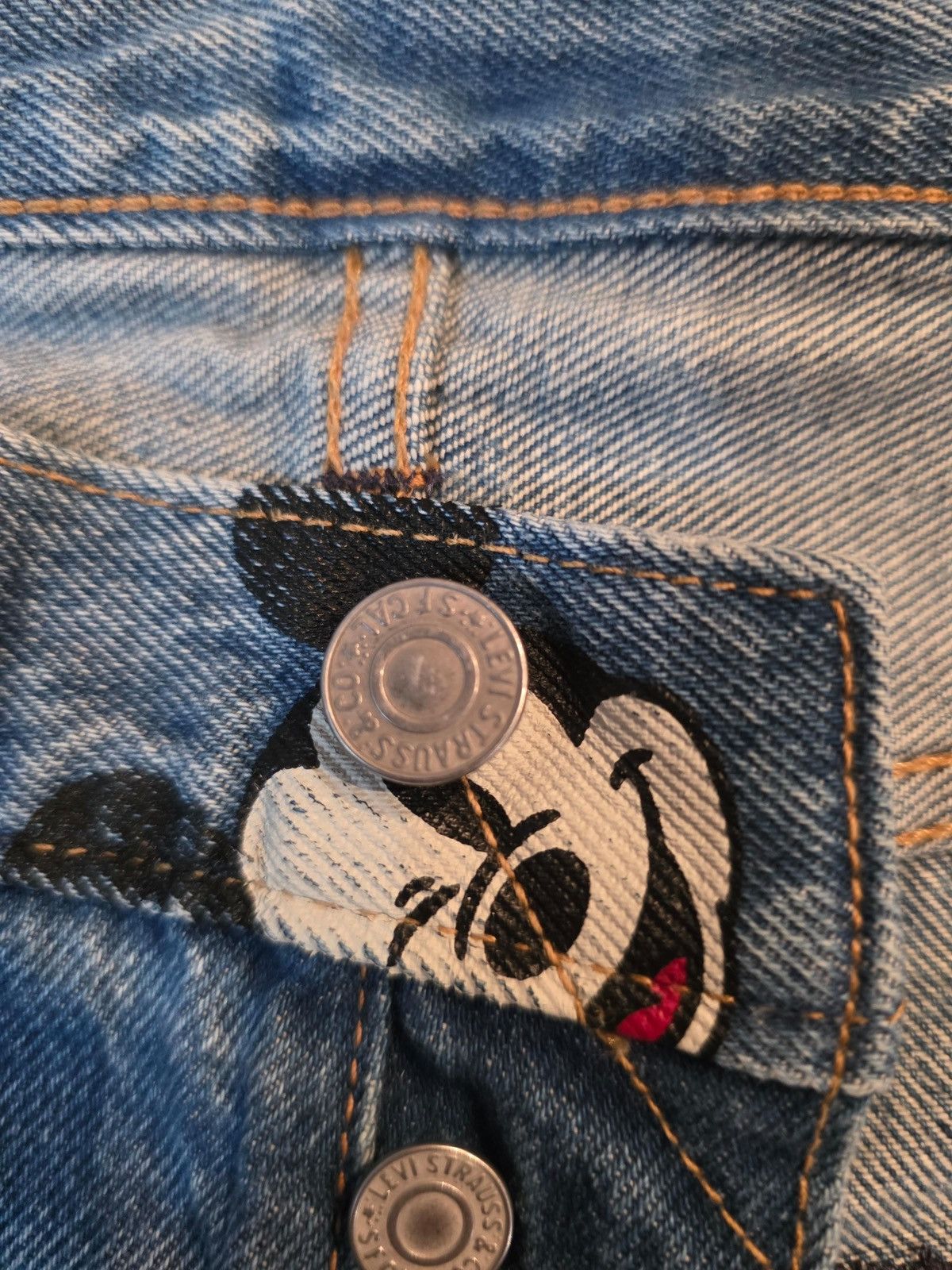 Levi's Levi’s x Mickey Mouse 501 Jeans Size 32" / US 10 / IT 46 - 5 Thumbnail