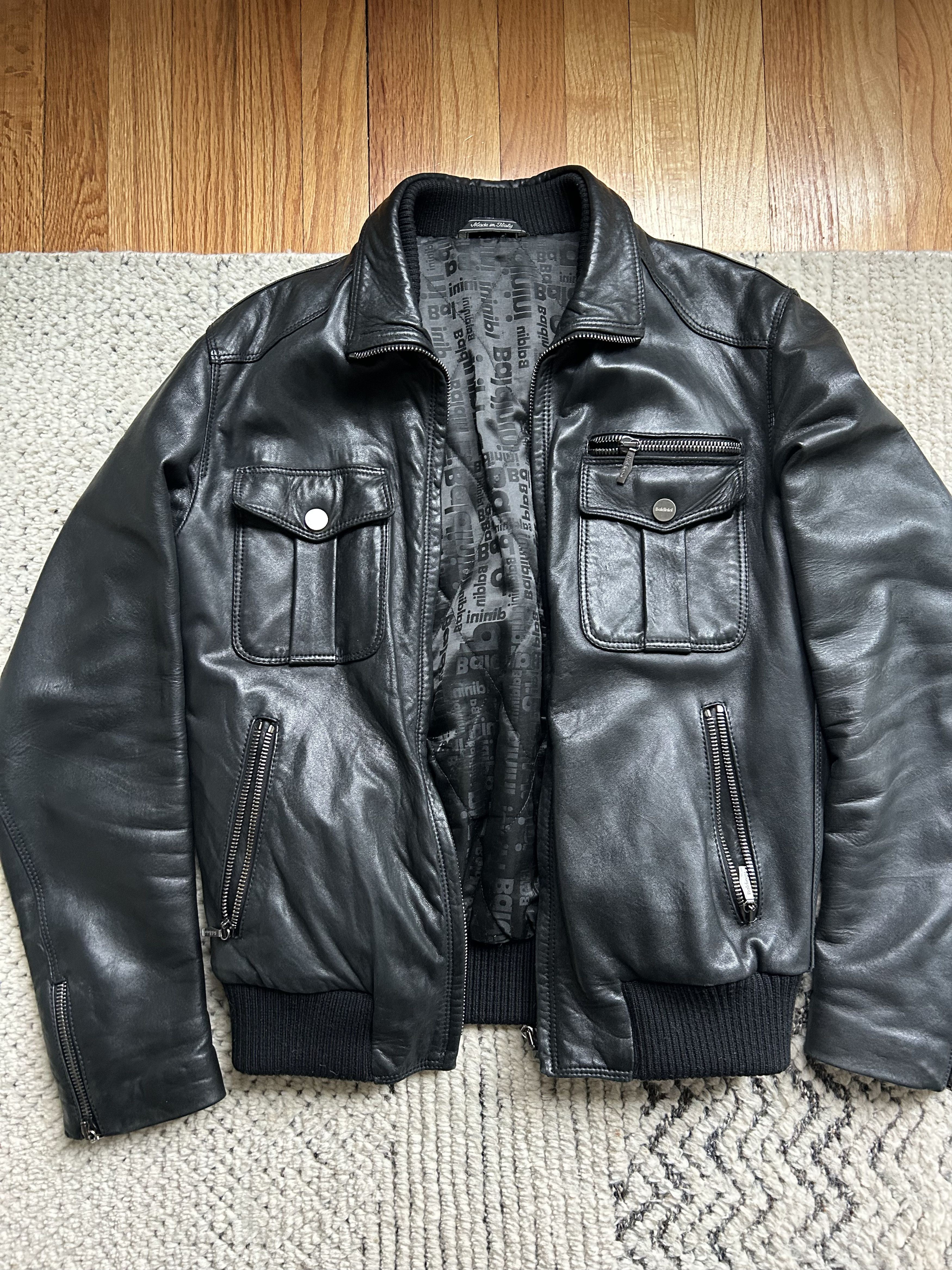 Baldinini Neovintage Pilot Calf Leather Jacket Baldinini Size US L / EU 52-54 / 3 - 2 Thumbnail