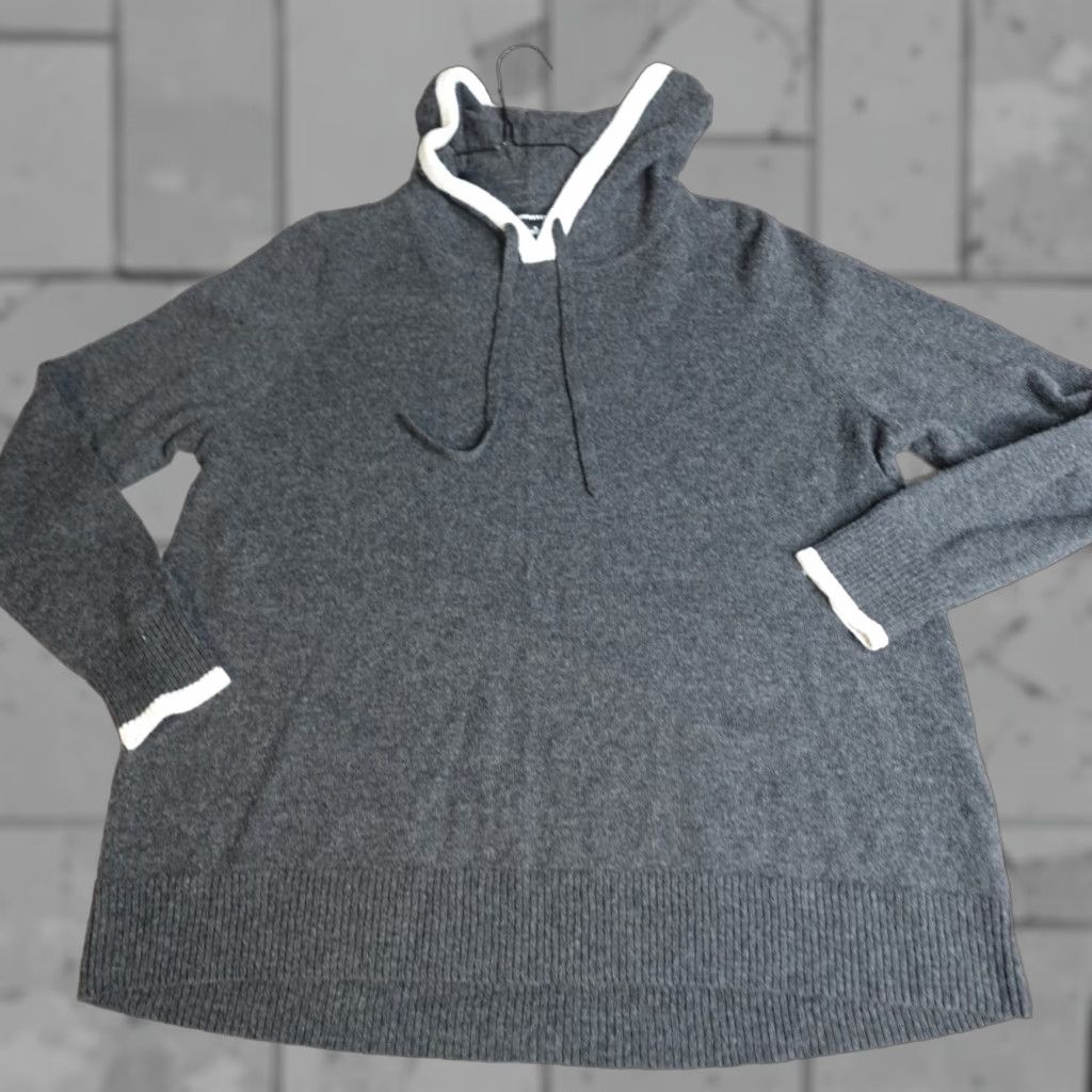 Vintage Summersalt Womens Sweater Medium Gray Merino Wool Cashmere Hoodie Pullover Knit Regular M Womens Mens? Size M / US 6-8 / IT 42-44 - 1 Thumbnail