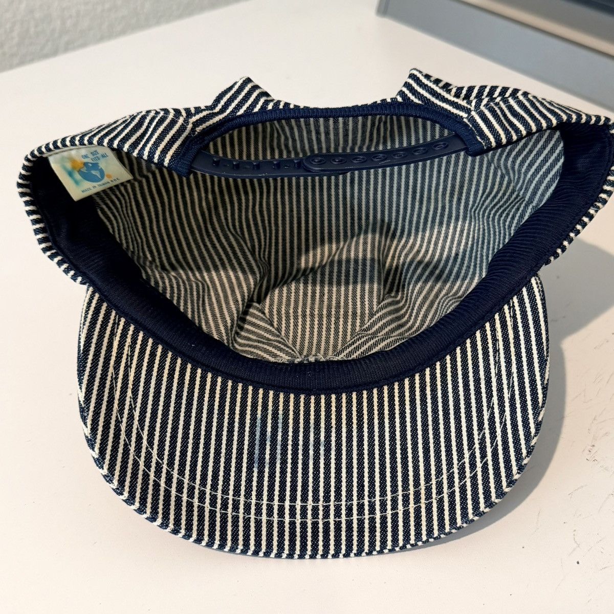 Vintage Vintage Sully Station Conductor Hat Hickory Stripe 70s Size ONE SIZE - 5 Thumbnail