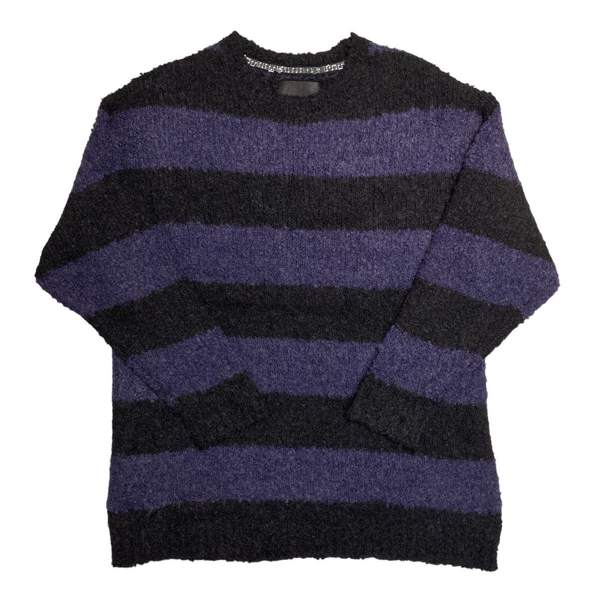 Number (N)ine Number (N)ine border Alpaca mixed knit pullover Size US M / EU 48-50 / 2 - 1 Thumbnail