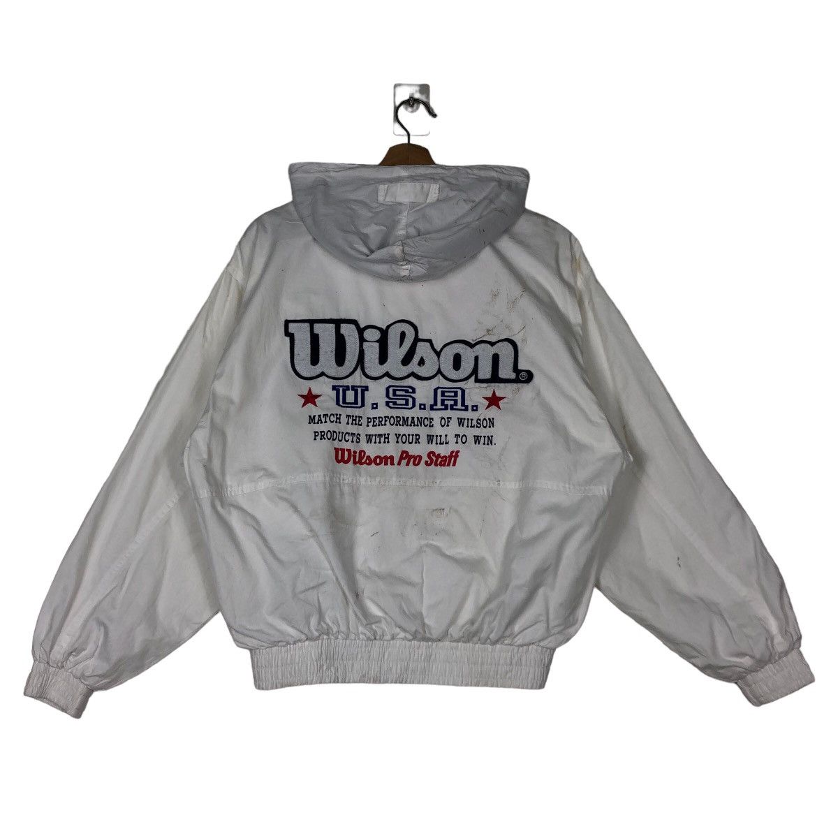 Japanese Brand 🔥90’s Vintage Bomber Jacket Wilson Since 1914 Big Logo Size US M / EU 48-50 / 2 - 10 Thumbnail