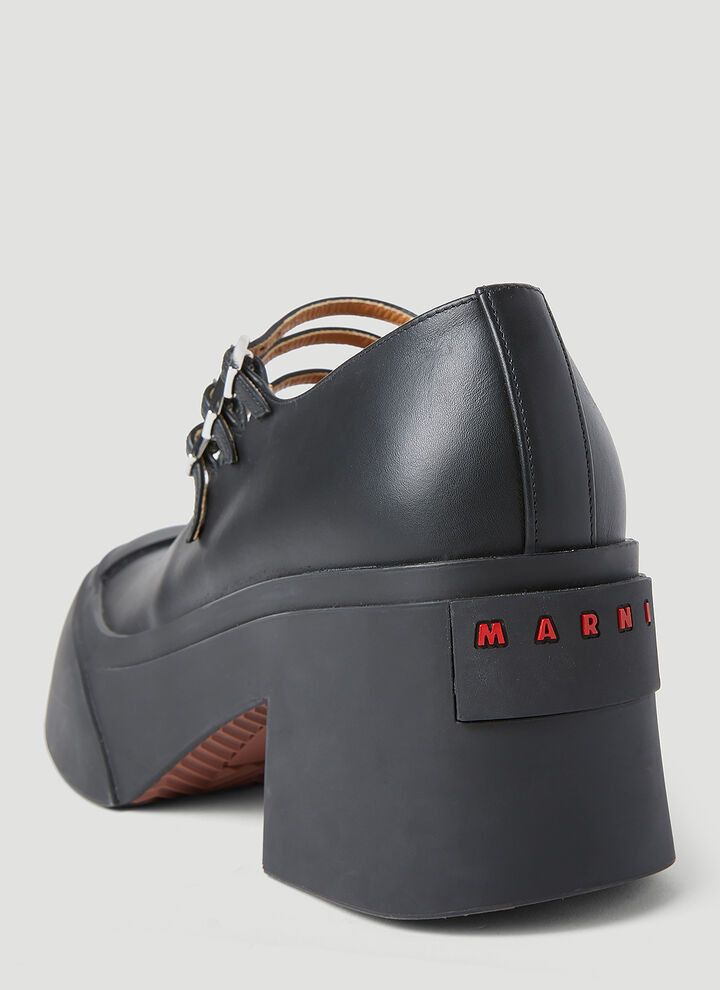 Marni o1w1db11125 Triple Buckle Mary Jane Shoes in Black Size US 10 / IT 40 - 6 Thumbnail