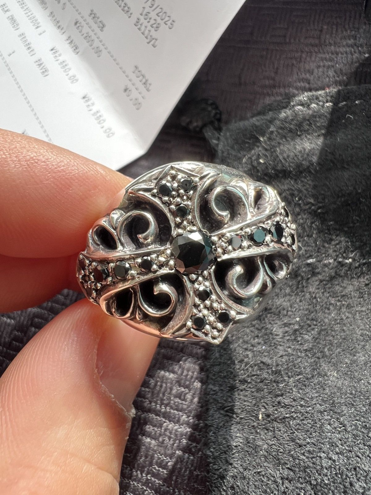 Chrome Hearts Chrome Hearts blk dmnd keeper ring Size ONE SIZE - 4 Thumbnail