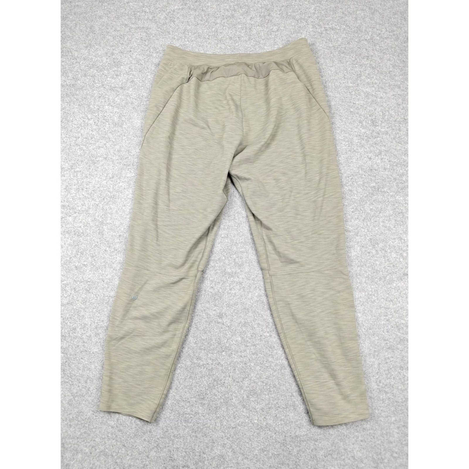 Lululemon Lululemon Mens Large Green Knit Joggers Elastic Waist Zip Pockets Stretch Pants Size US 33 - 6 Thumbnail