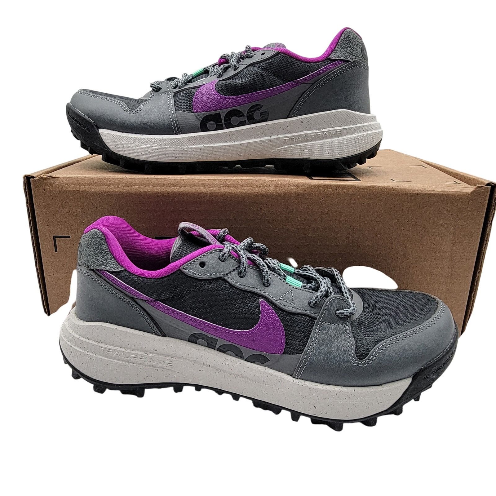 Nike ACG Lowcate Smoke Grey Vivid Purple - Size 5.5 (125)