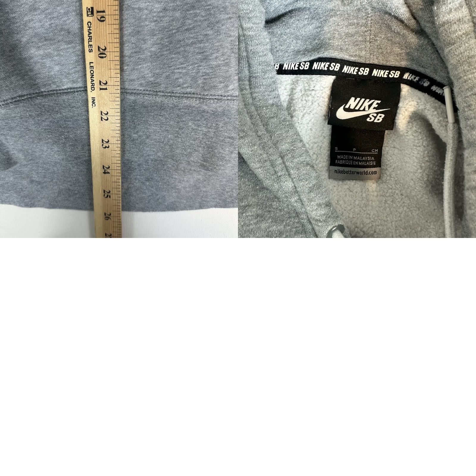 Nike Nike SB Hoodie Sweatshirt SB Swoosh Fleece Mens Small Sweater Gray Size US S / EU 44-46 / 1 - 8 Thumbnail