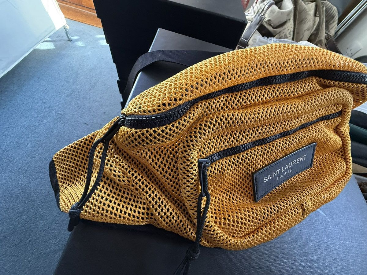 Saint Laurent Paris SS22 Saint Laurent mesh panel belt logo bag fanny pack new Size ONE SIZE - 5 Thumbnail