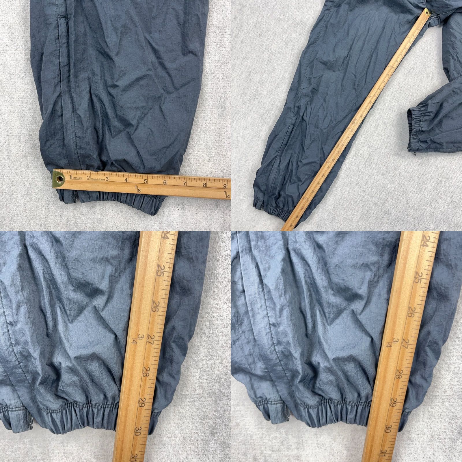 Adidas VINTAGE Adidas Pants Men Large Gray Windbreaker Track Baggy Lined * Size US 33 - 8 Thumbnail