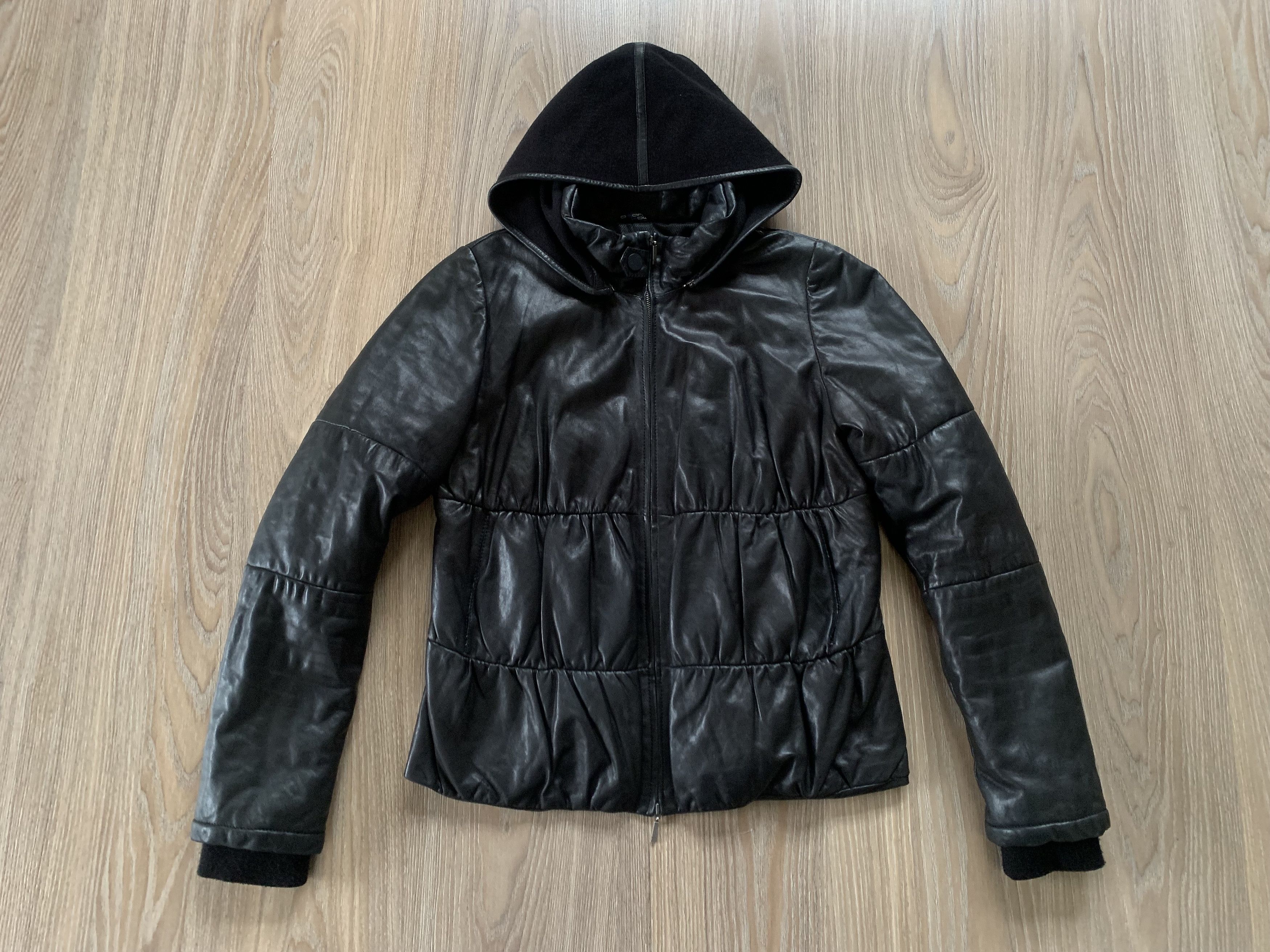 Japanese Brand Vintage Roman Bow Black Leather Jacket With Hood Size M / US 6-8 / IT 42-44 - 2 Thumbnail