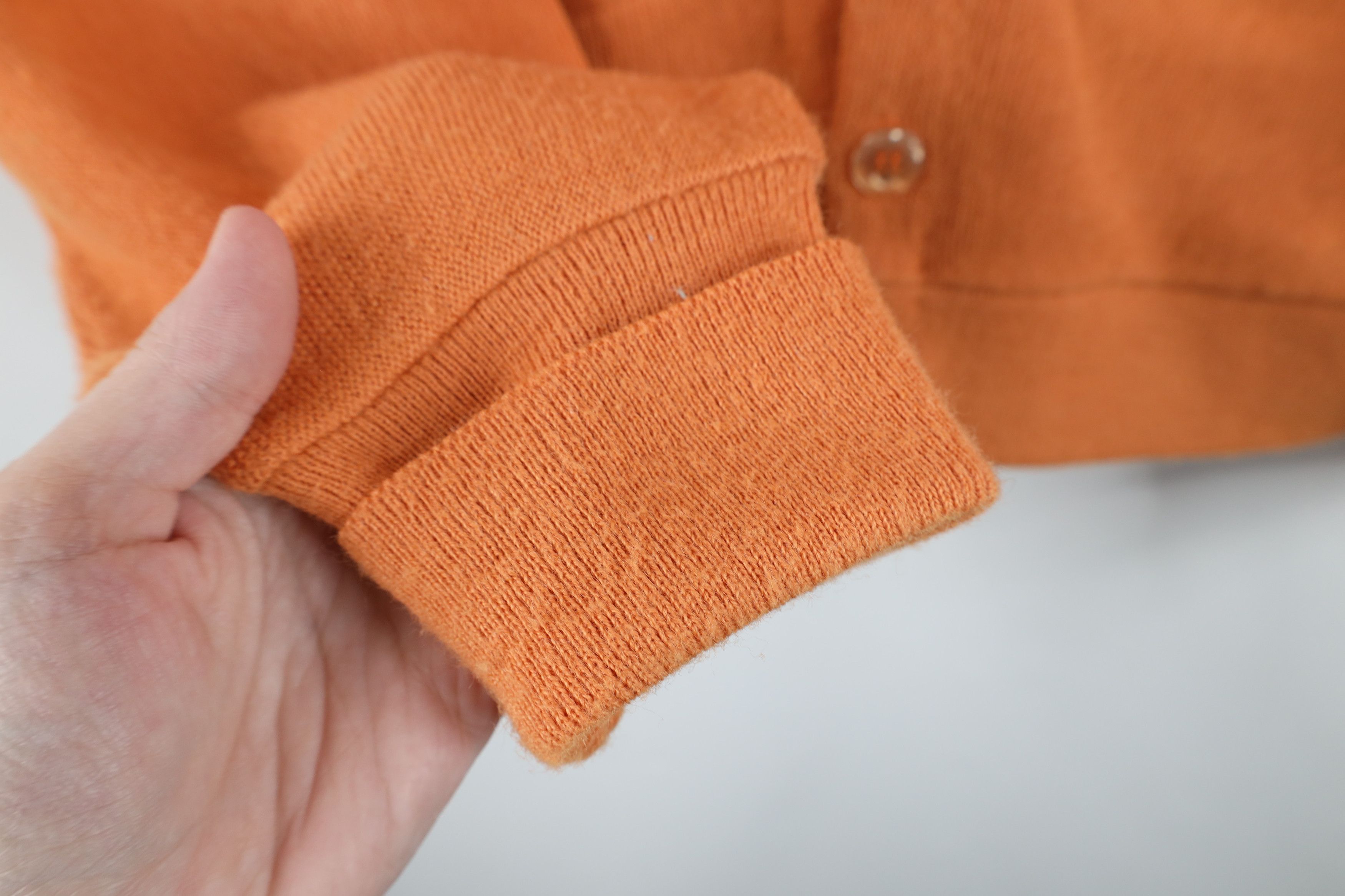 Vintage Vintage 60s 70s Streetwear Knit Cardigan Sweater Orange USA Size US L / EU 52-54 / 3 - 5 Thumbnail
