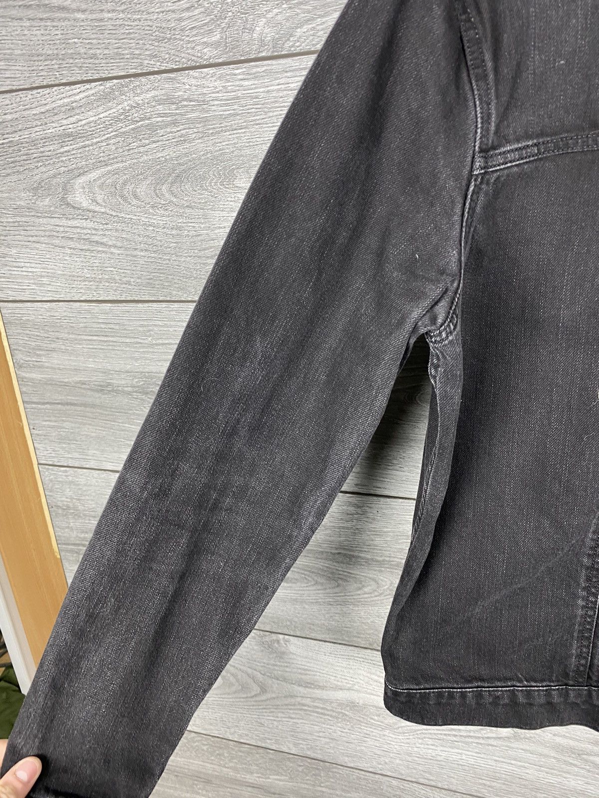 Allsaints Mens Allsaints Washed Black Denim Jacket Size US L / EU 52-54 / 3 - 7 Thumbnail