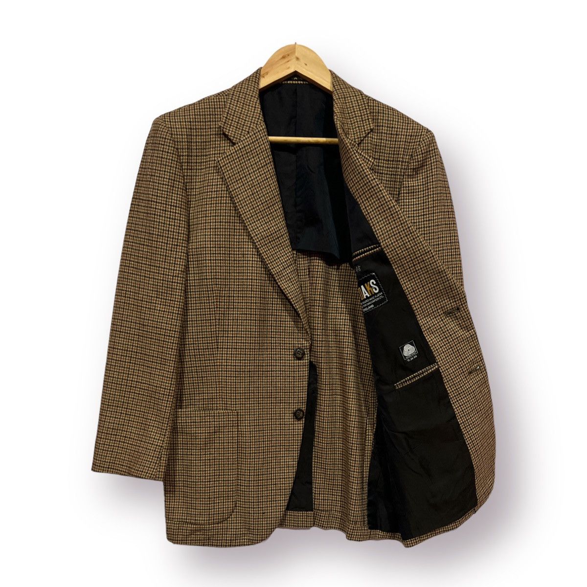 DAKS Daks London Houndstooth England Blazer jacket Size 34S - 6 Thumbnail