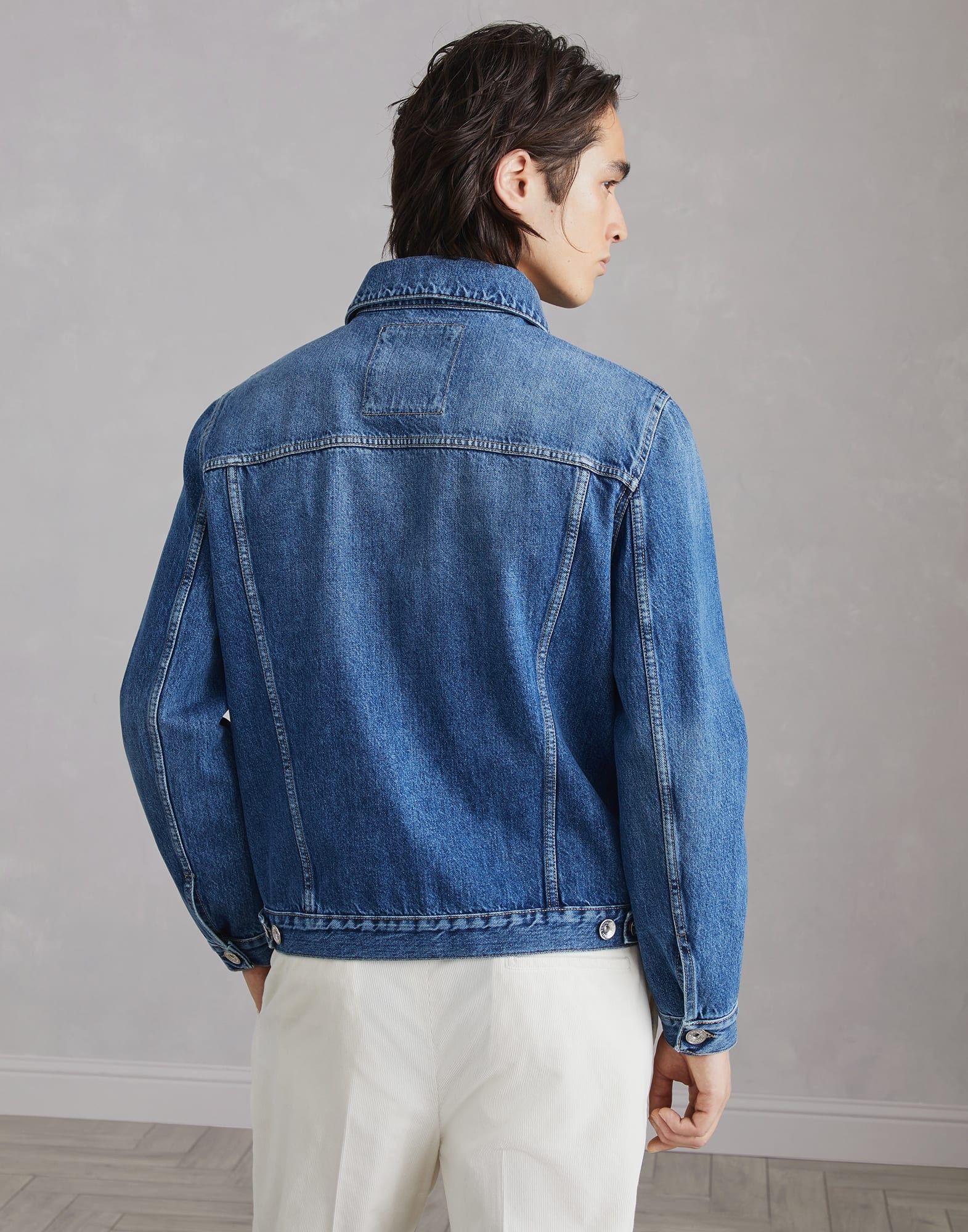 Brunello Cucinelli o1la1rc1a0925 Jeans Jacket in Blue Size US M / EU 48-50 / 2 - 2 Thumbnail