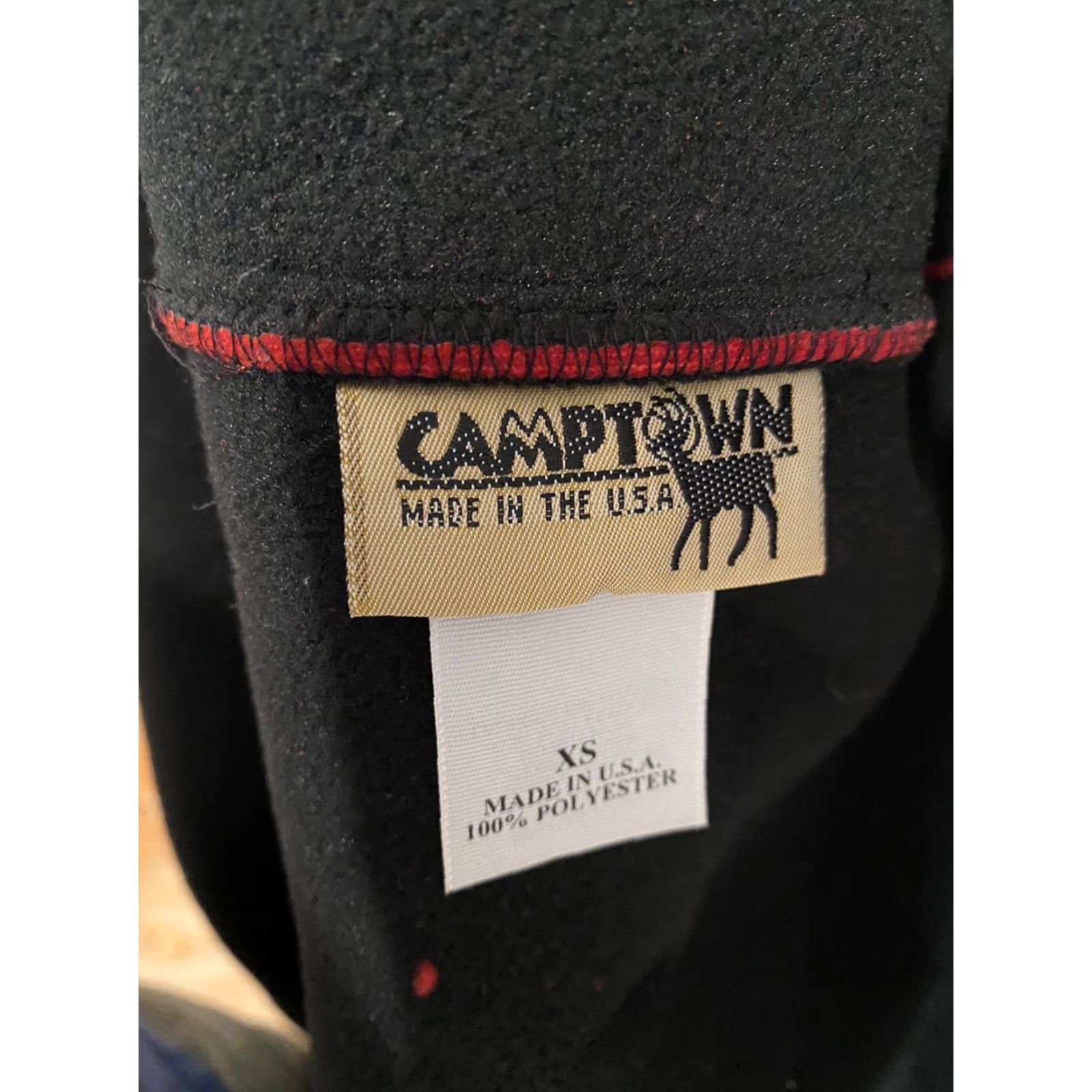 Vintage VINTAGE Camptown Unisex XS Hockey Hooded Jacket Red Embroidered Chest Sleeve Fleece Zip Winter Mens Size US XS / EU 42 / 0 - 7 Thumbnail