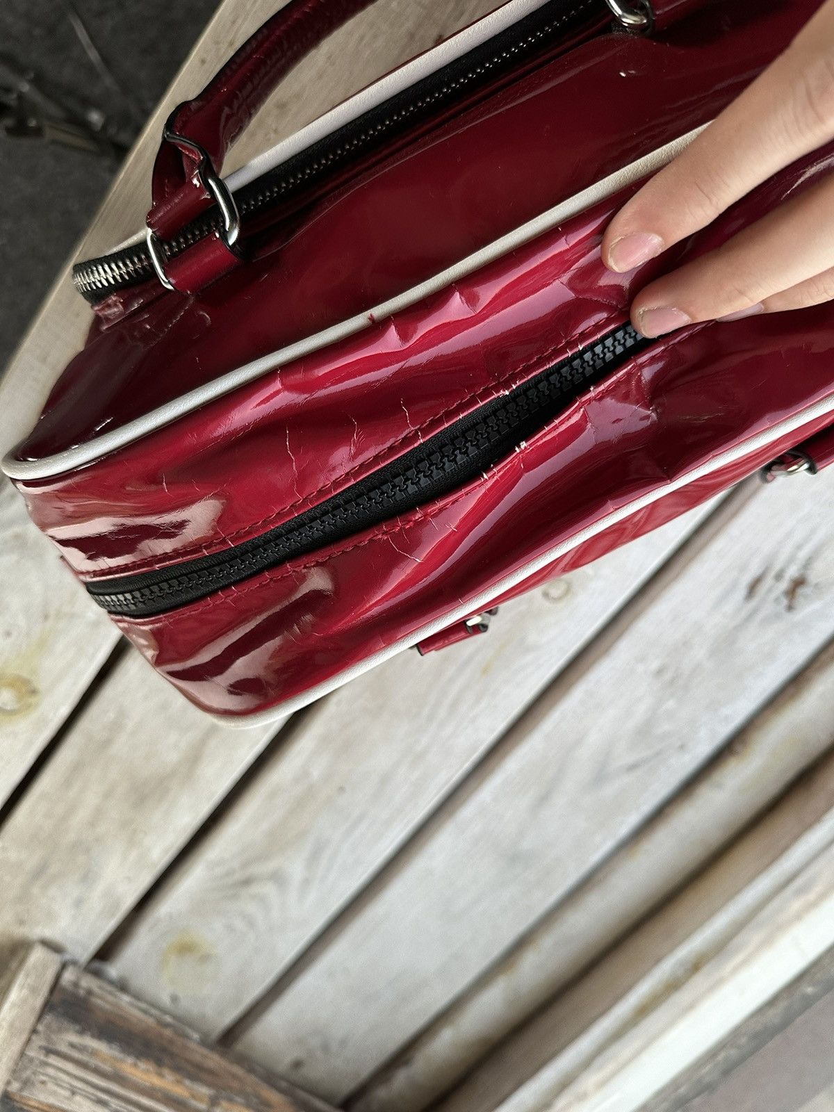 Fila 🚨Y2K AVANT-GARDE FILA 🚨mesh RED Japan style hand bag 90s Size ONE SIZE - 8 Thumbnail