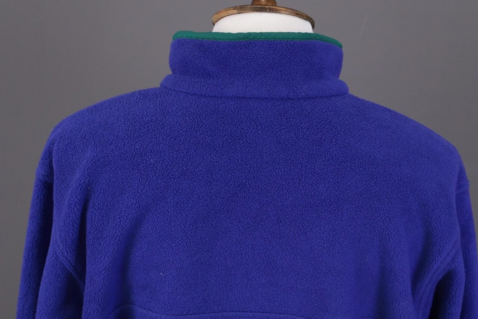 L.L. Bean L.L.Bean Blue 1/4 Zip High Neck Snap Fleece Jacket Size XL Size US XL / EU 56 / 4 - 11 Thumbnail
