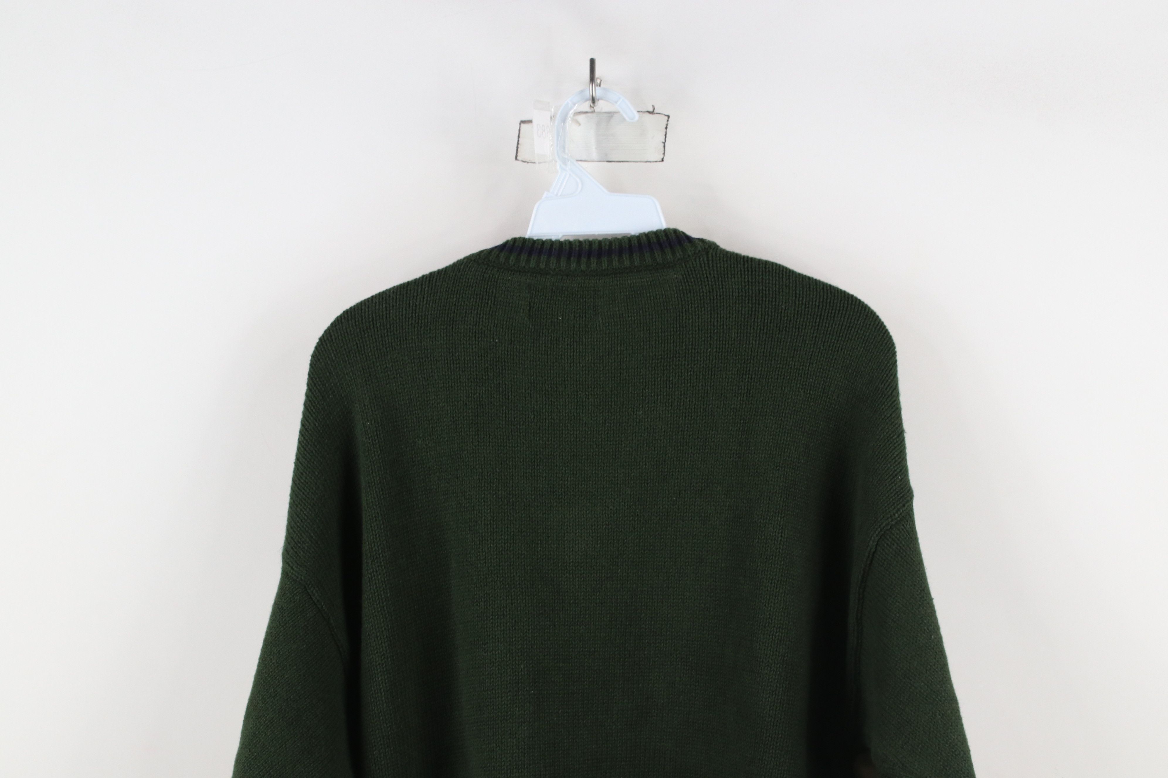 Vintage Vintage 90s Streetwear Cotton Blend Knit V-Neck Sweater Size US M / EU 48-50 / 2 - 9 Thumbnail