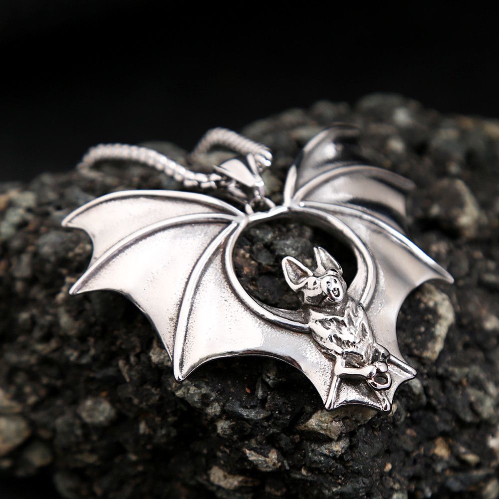 Jewelry Bat Vintage Pendant Necklace Size ONE SIZE - 2 Thumbnail